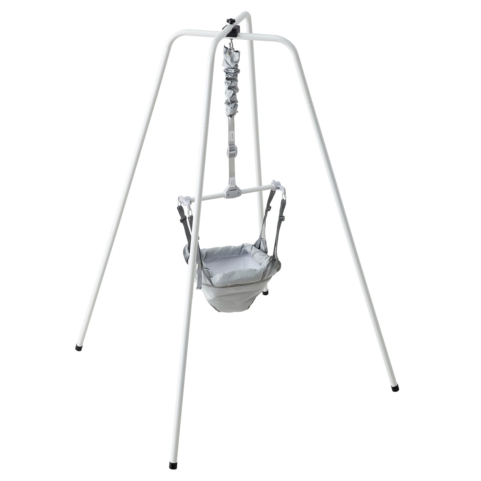 Height-Adjustable Baby Jumper with Stand for Infants 3+ Months, 35LBS Capacity, Quick-Fold Indoor/Outdoor Bouncer for Safe, Fun Exercise