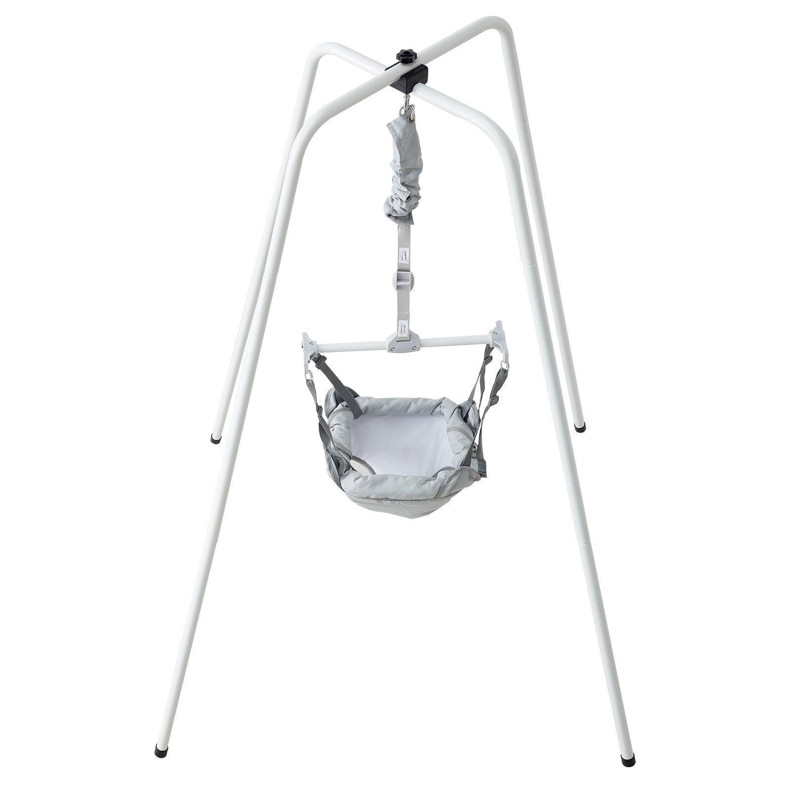 Height-Adjustable Baby Jumper with Stand for Infants 3+ Months, 35LBS Capacity, Quick-Fold Indoor/Outdoor Bouncer for Safe, Fun Exercise