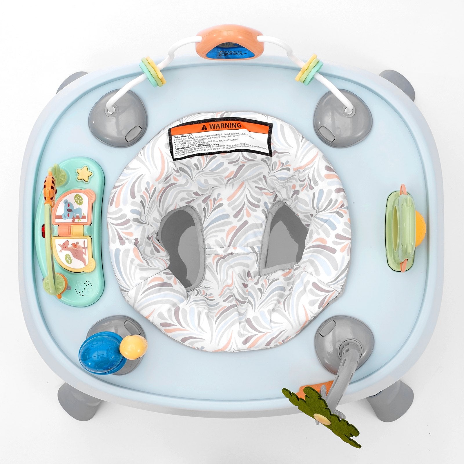 Multi-Functional Baby Activity Center with 360° Rotating Seat, Adjustable Height, Developmental Toys, Music & Jumper Bouncer for 6M+ Toddler Fun