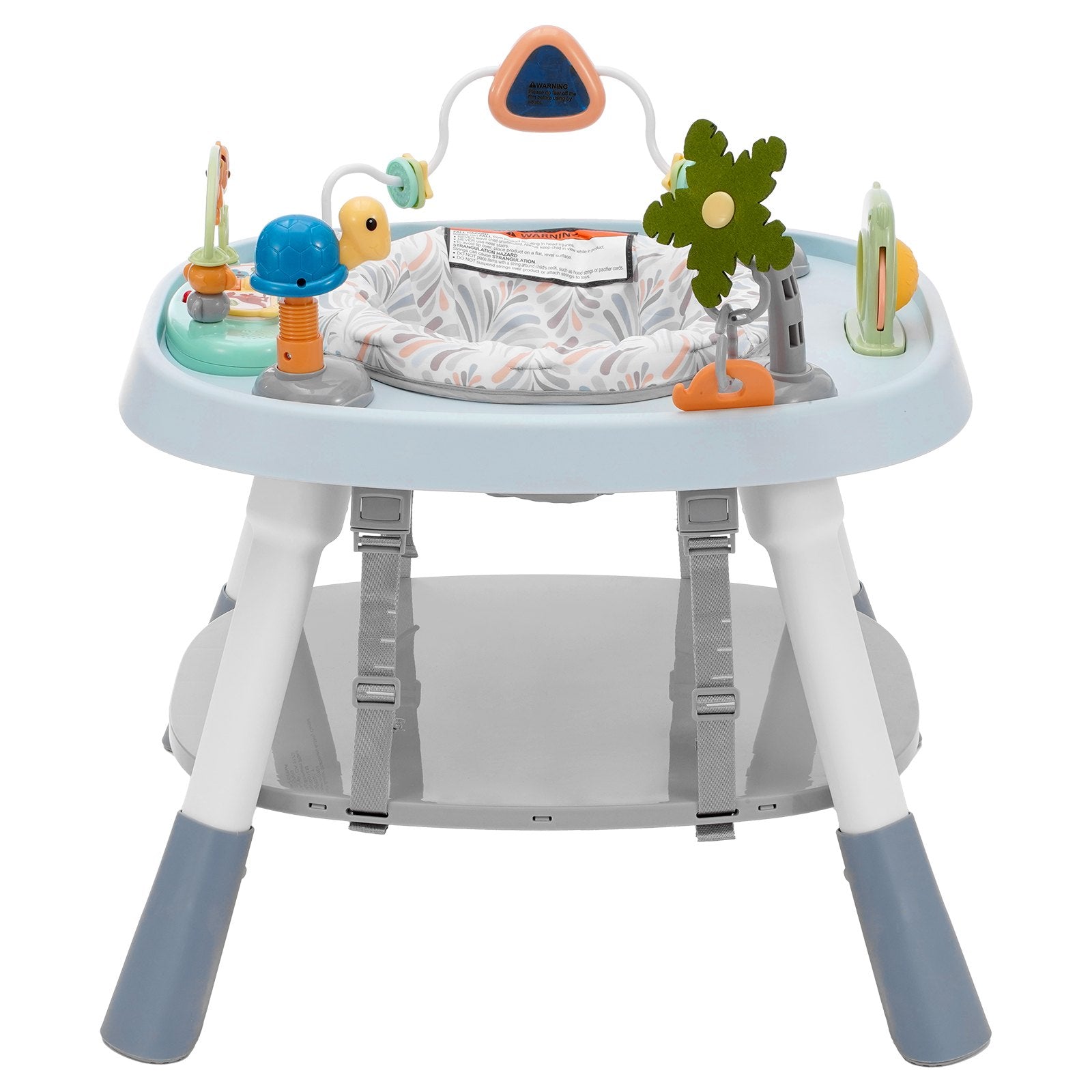 Multi-Functional Baby Activity Center with 360° Rotating Seat, Adjustable Height, Developmental Toys, Music & Jumper Bouncer for 6M+ Toddler Fun