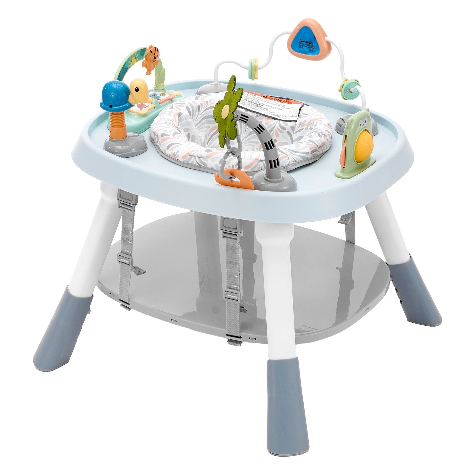 Multi-Functional Baby Activity Center with 360° Rotating Seat, Adjustable Height, Developmental Toys, Music & Jumper Bouncer for 6M+ Toddler Fun