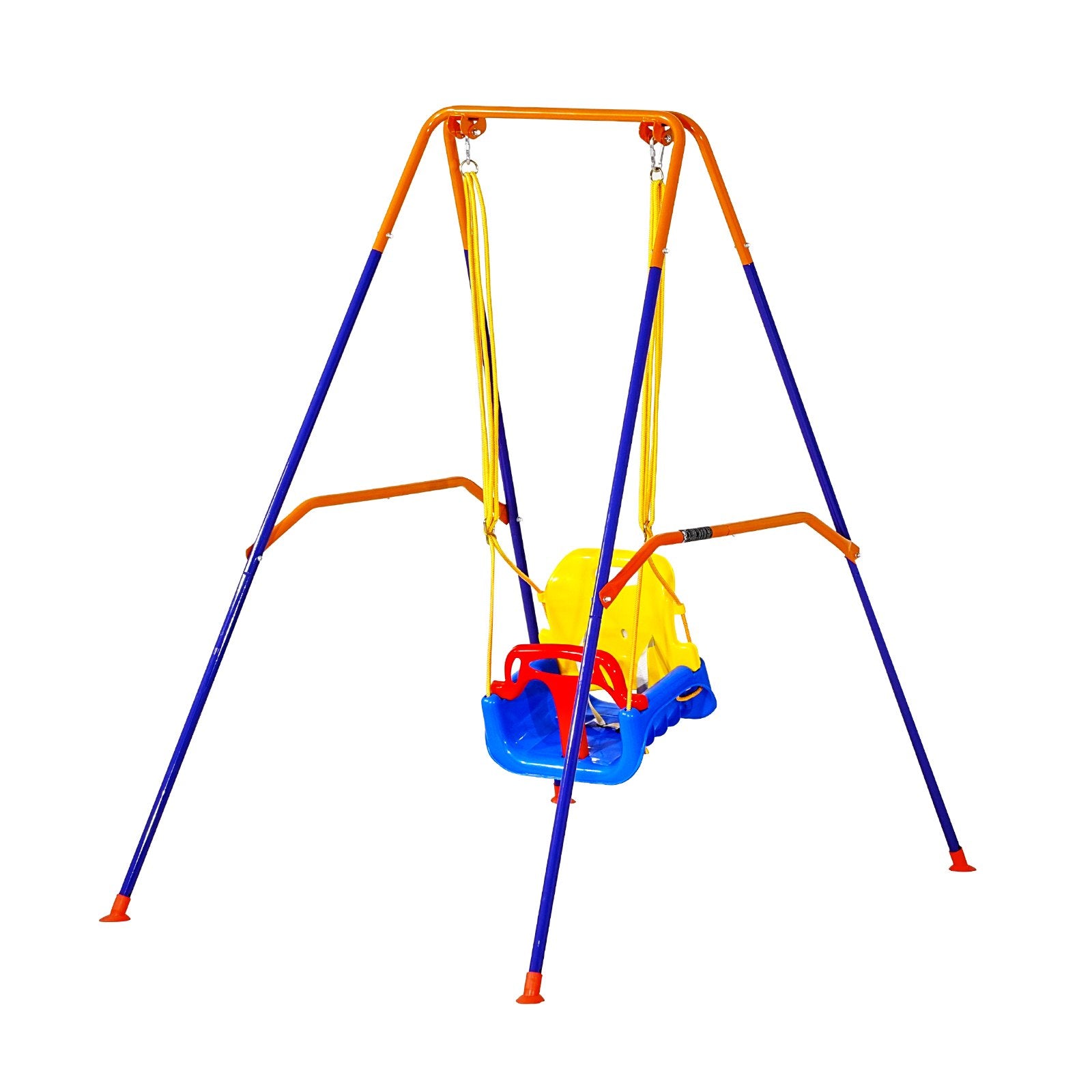 Dual Action Toddler Swing & Jumper Set with Foldable A-Frame Stand, Reinforced with Sandbags for Indoor/Outdoor Fun, Easy Install & Store