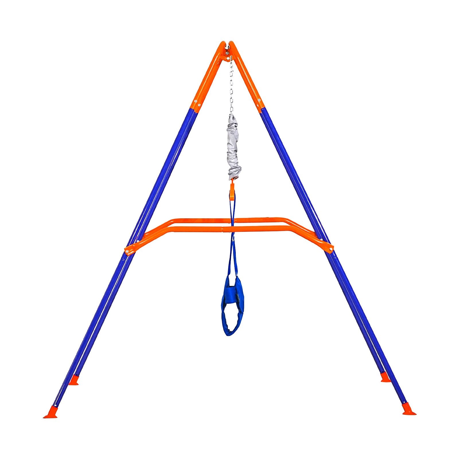 Dual Action Toddler Swing & Jumper Set with Foldable A-Frame Stand, Reinforced with Sandbags for Indoor/Outdoor Fun, Easy Install & Store