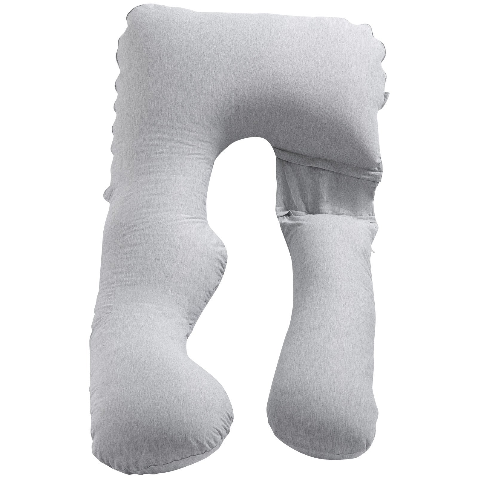 U-Shaped Maternity Pillow for Pregnant Women - Full Body Support with Soft, Breathable, Removable & Washable Jersey Cotton Cover for Back, Belly, Hip, and Leg Relief