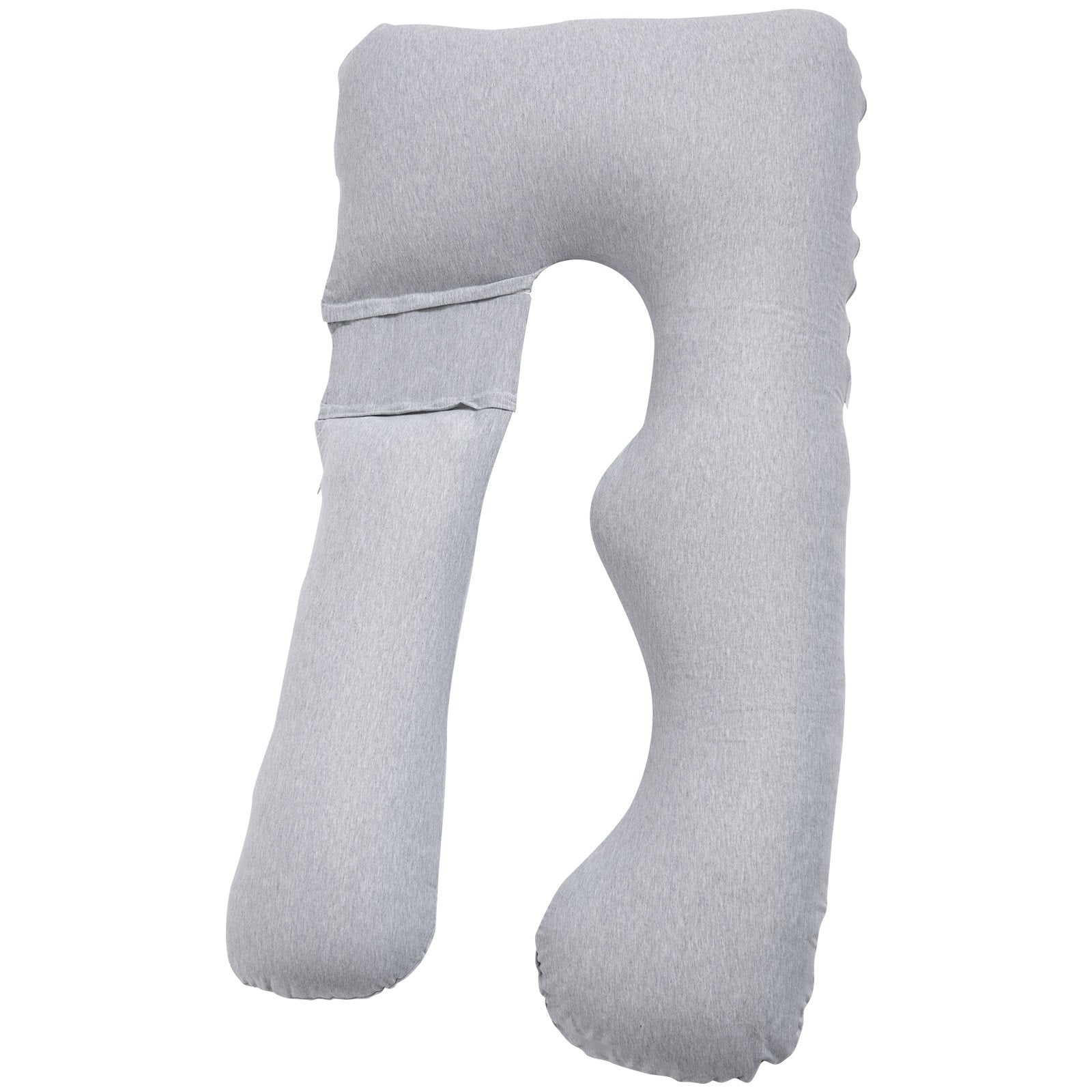 U-Shaped Maternity Pillow for Pregnant Women - Full Body Support with Soft, Breathable, Removable & Washable Jersey Cotton Cover for Back, Belly, Hip, and Leg Relief