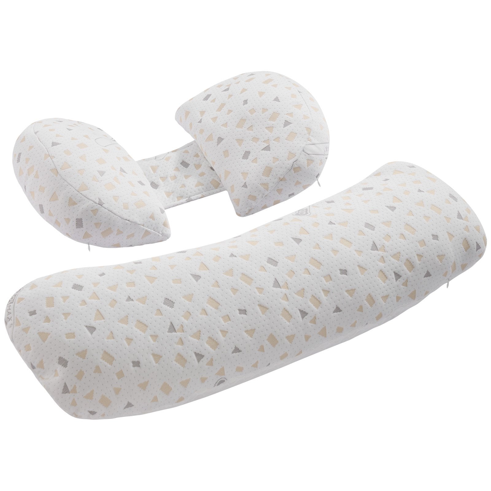 Adjustable H-Shaped Pregnancy Pillow for Expecting Moms - Soft, Lightweight, Portable, with Washable Cover for Back, Belly, and Hip Support
