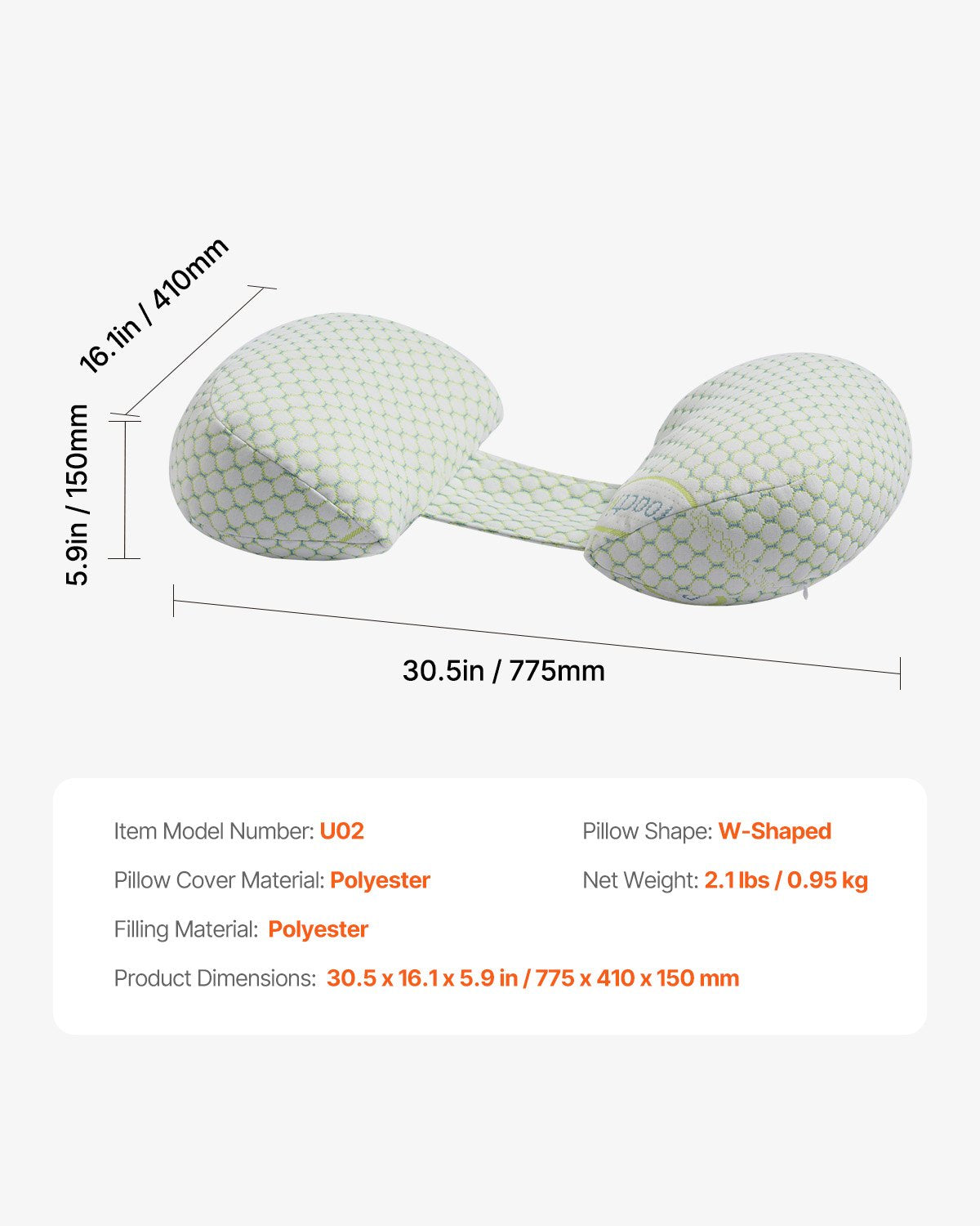 W-Shaped Pregnancy Wedge Pillow for Ultimate Comfort - Soft, Breathable Support for Back, Belly, Hips | Removable Washable Cover, Lightweight Design