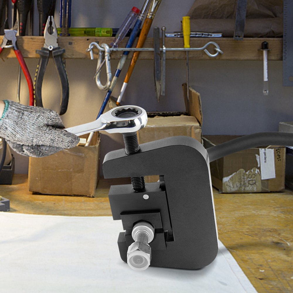 VEVOR 7843B Manual A/C Hose Crimper Kit,Handheld Air Hose Crimper Tool Kit with 4 Dies Whole Set #6#8#10#12,A/C Hose Crimper Repair Tool Kit Die Set,for Crimping Automotive Air Conditioning Pipes