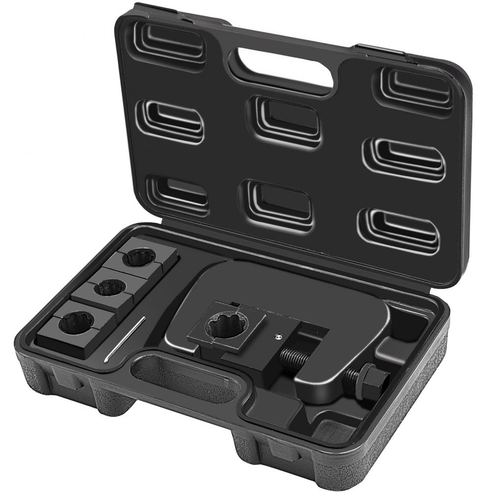 VEVOR 7843B Manual A/C Hose Crimper Kit,Handheld Air Hose Crimper Tool Kit with 4 Dies Whole Set #6#8#10#12,A/C Hose Crimper Repair Tool Kit Die Set,for Crimping Automotive Air Conditioning Pipes