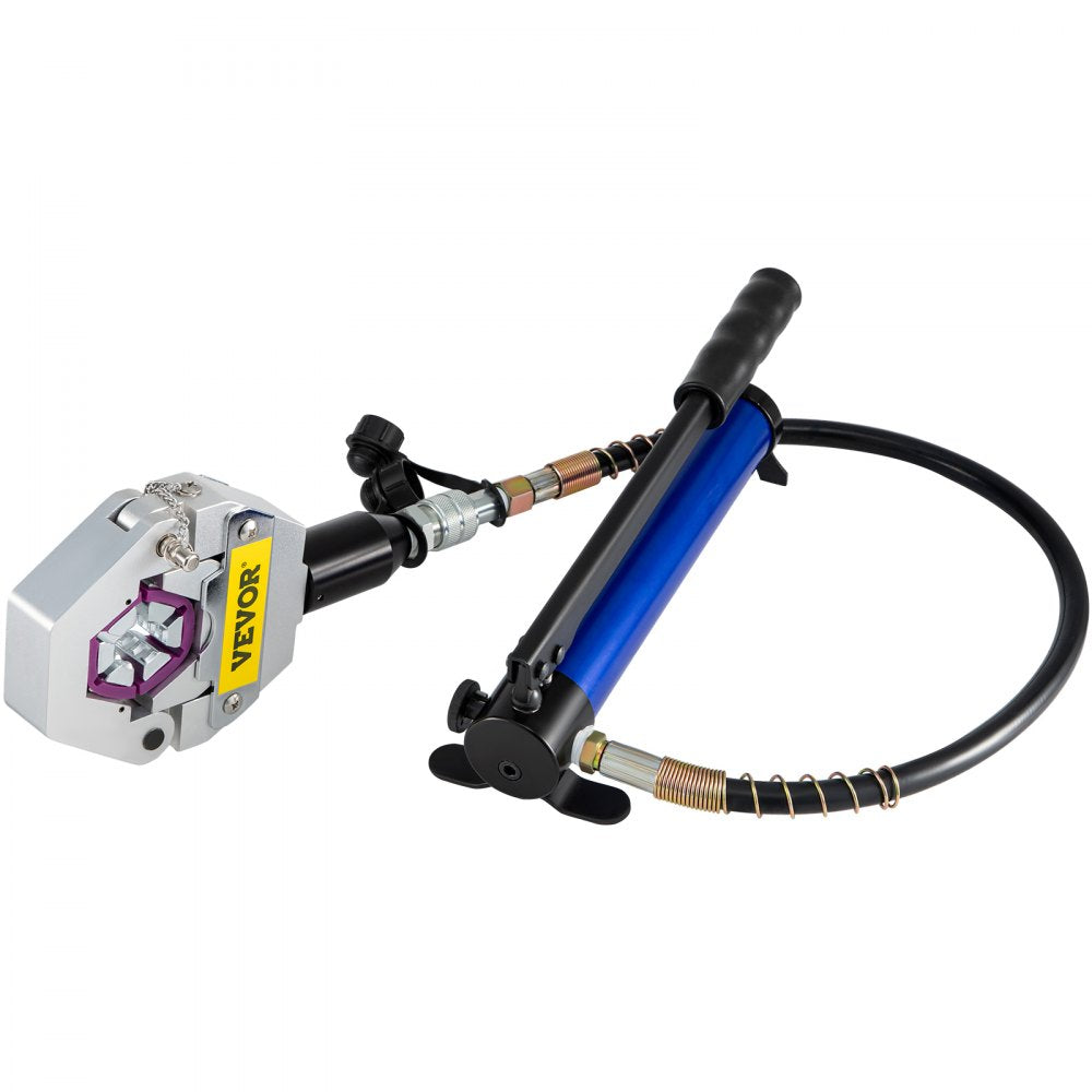 VEVOR Manually Operated AC Hose Crimper FS-7842B Separable Hydraulic Hose Crimper Kit Manual Piston Valve For Aluminum Pump Air Conditioning Repair with 7 Dies Whole Set Handheld AC Hose