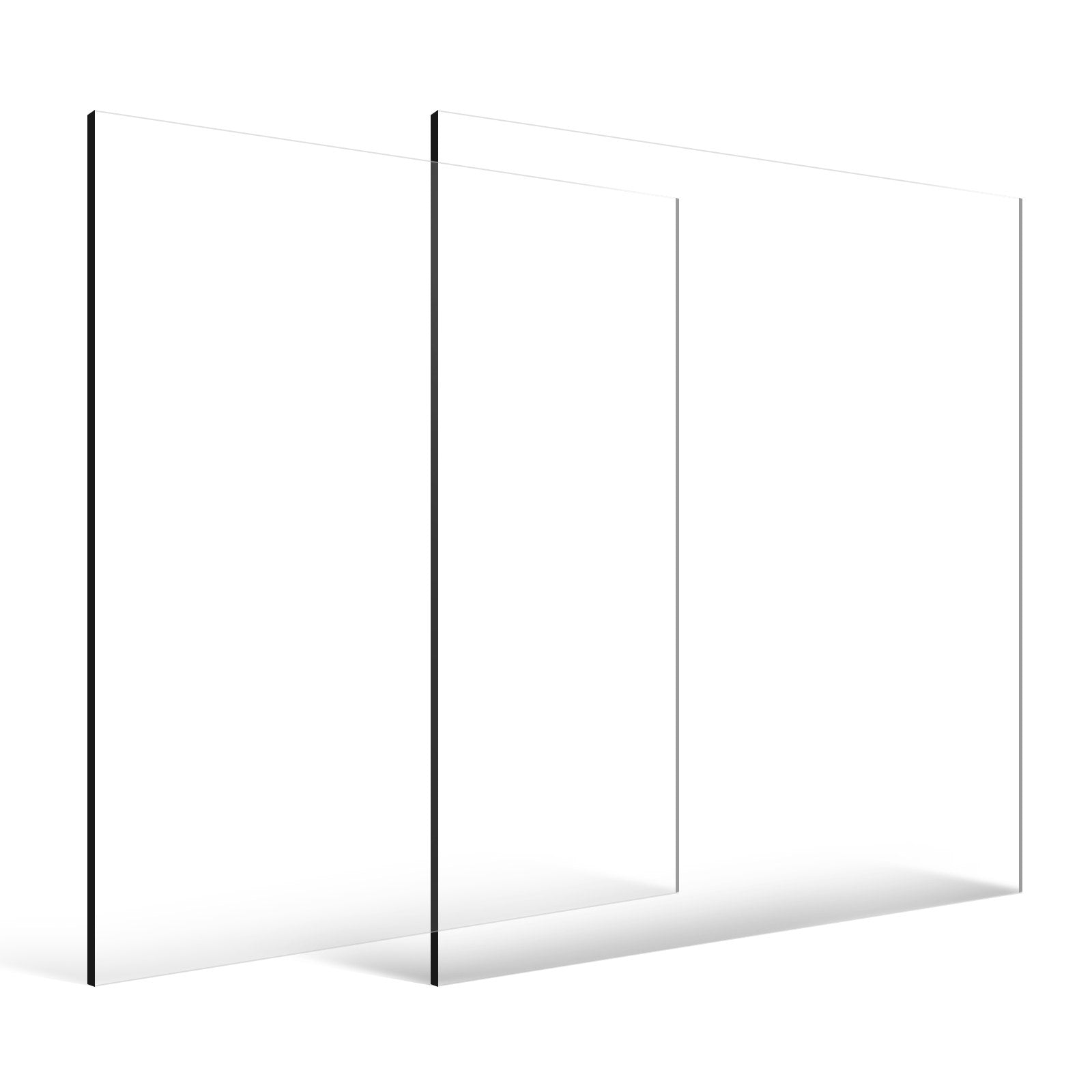 2-Pack Plexiglass Acrylic Sheets, 24"x36" 1/4" Thick Clear Cast Plastic for Crafting, DIY Display, Picture Frame Replacement, Easy to Cut, Transparent Protective Film, Versatile and High-Quality