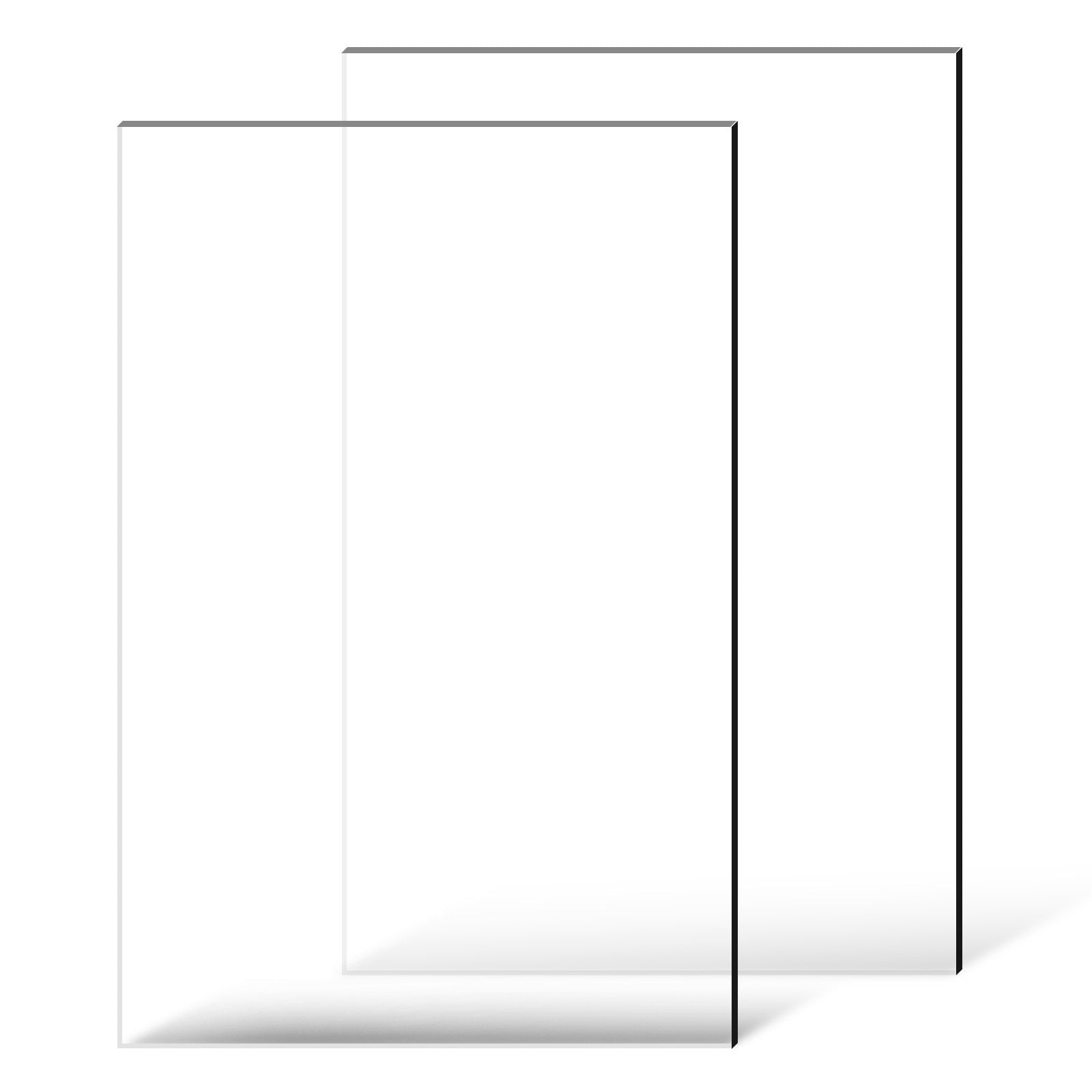 2-Pack Plexiglass Acrylic Sheets, 24"x36" 1/4" Thick Clear Cast Plastic for Crafting, DIY Display, Picture Frame Replacement, Easy to Cut, Transparent Protective Film, Versatile and High-Quality