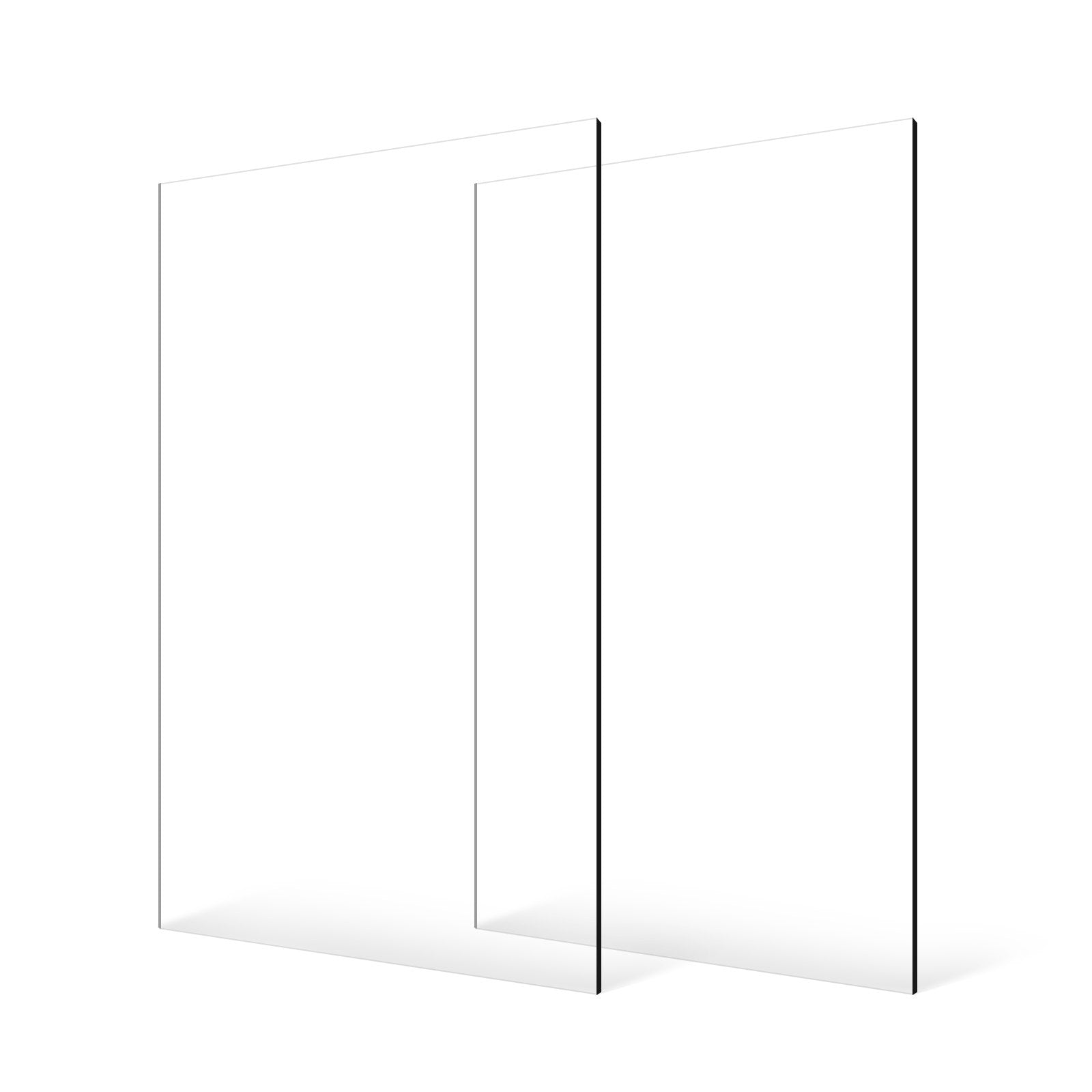 Clear Acrylic Plexiglass Sheets, 24x48 Inches, 1/8 Inch Thick, 2-Pack for Crafts, DIY Projects, Picture Frame Replacement, Easy Cut, Transparent Plastic