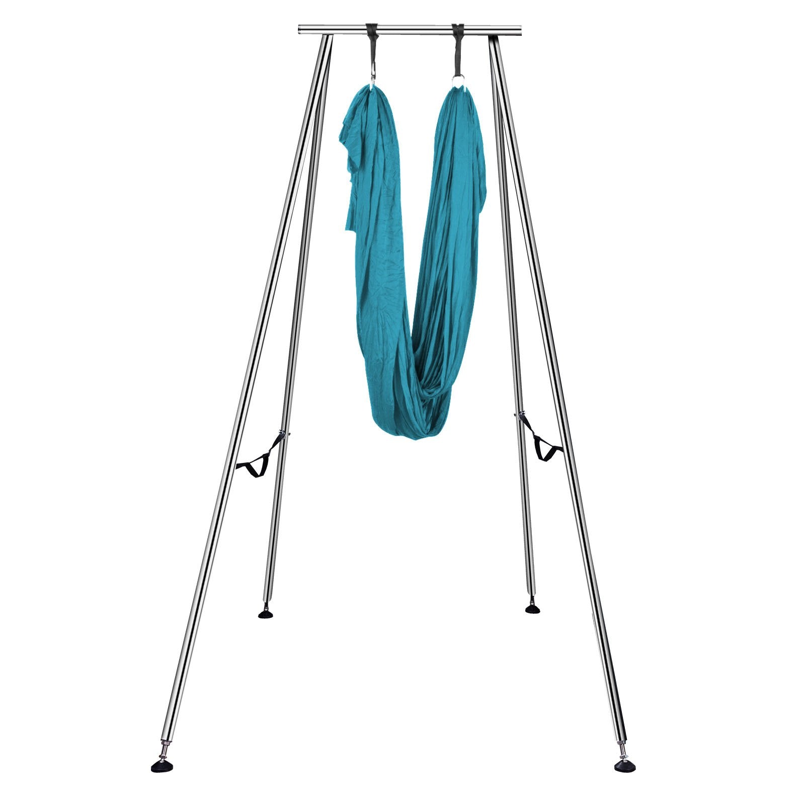 Elevate Your Practice with a 9.6 FT Aerial Yoga Swing Stand - Strong 551lbs Capacity, 20FT Hammock, Inversion Sling, Indoor/Outdoor Safety Frame