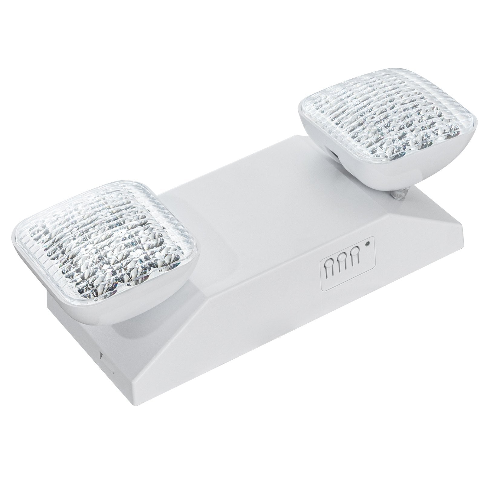 24 Pack 3W Commercial Emergency Lights, White LED Exit Fixtures with 180-Minute Battery, Adjustable Heads, Ceiling/Wall Mount for Power Outages