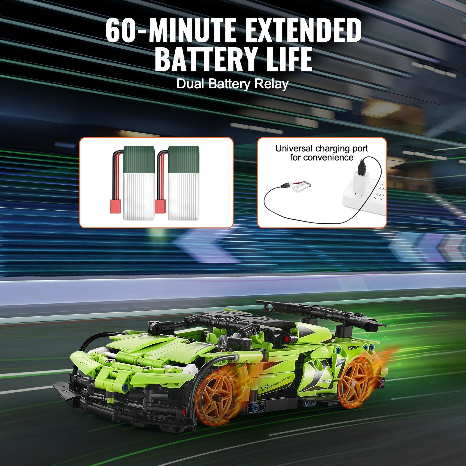 2-in-1 STEM Building Kit for Kids, 461 PCS Remote & App Controlled Car/Robot, RC Toys & Educational Gifts for Boys and Girls 6+