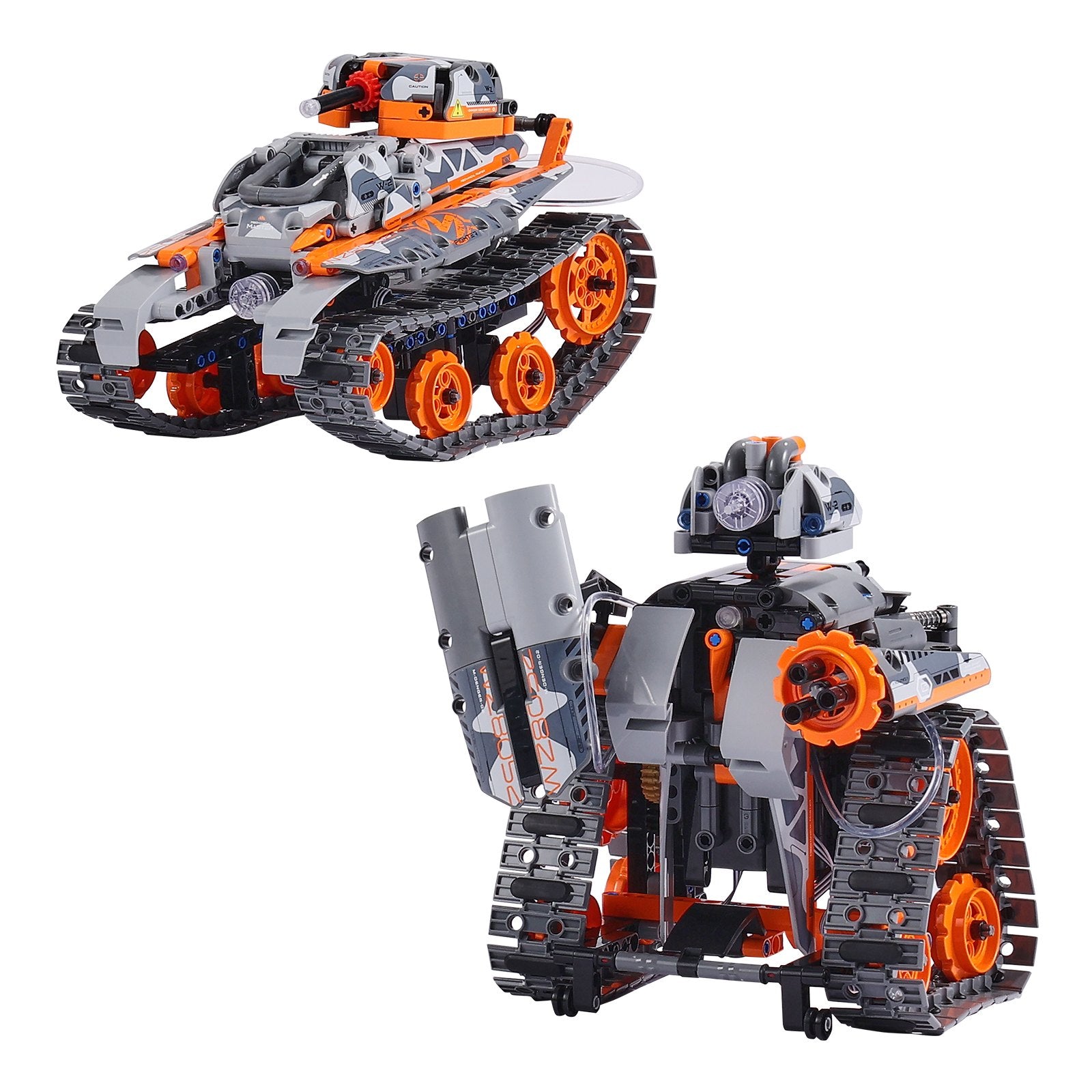 5-in-1 STEM Building Kit for Kids 6+: Remote & App Controlled RC Car, Robot, Tank, Snowplow, Rubik's Cube - 554 PCS Educational Toy Set