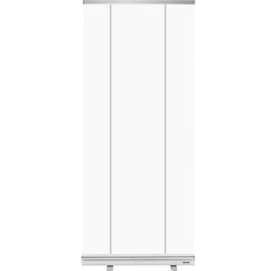 VEVOR Floor Standing Sneeze Guard, 48\"x80\" Roll Up Banner Stand, Portable Pull-Out Standing Divider, Stand Roll Up Banner for Cafe, Office, Cashier, Store, Restaurant, Classroom and Receptionist