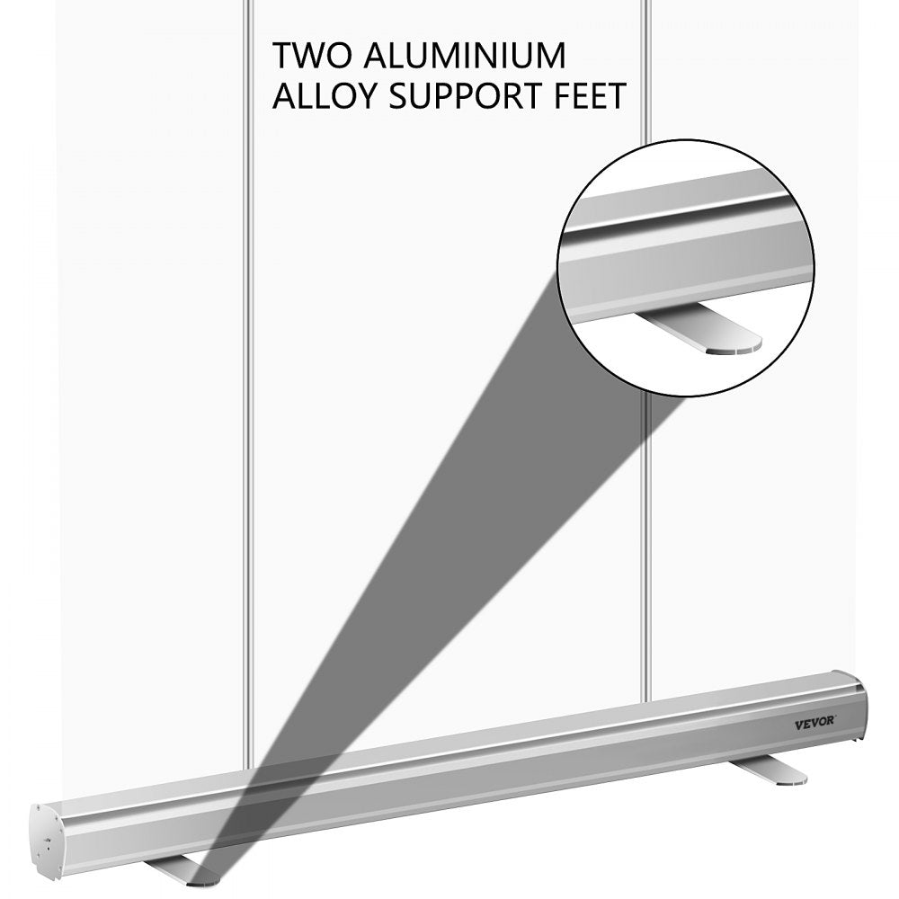 VEVOR Floor Standing Sneeze Guard, 48\"x80\" Roll Up Banner Stand, Portable Pull-Out Standing Divider, Stand Roll Up Banner for Cafe, Office, Cashier, Store, Restaurant, Classroom and Receptionist