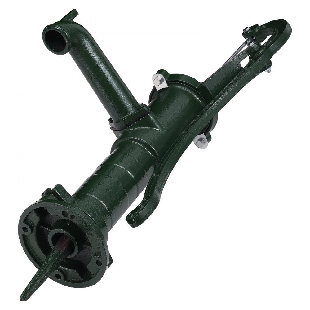 Vintage Cast Iron Manual Water Pump with Ergonomic Handle for Outdoor Use - 22 ft Lift Capacity, Easy Installation for Home, Garden, and Farm