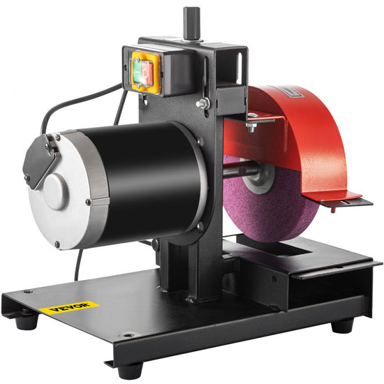 VEVOR Lawnmower Blade Grinder, 1/3 HP 1700 RPM Motor with 8\'\' Diameter 1 inch Thickness Wheel, 2.8 inch Adjustable Height Steel Sharper for Blades & Tool Grinding in Garden or Workshop