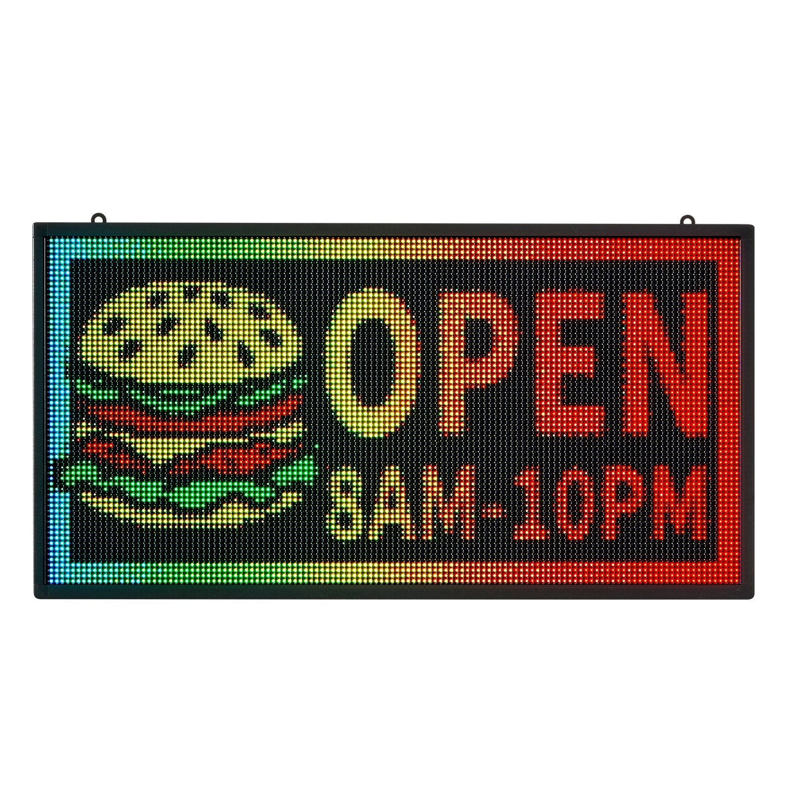 Customizable P5 LED Sign - Vibrant Full-Color Scrolling Display, Bluetooth Controlled Message Board for Indoor Advertising, 27x14 in