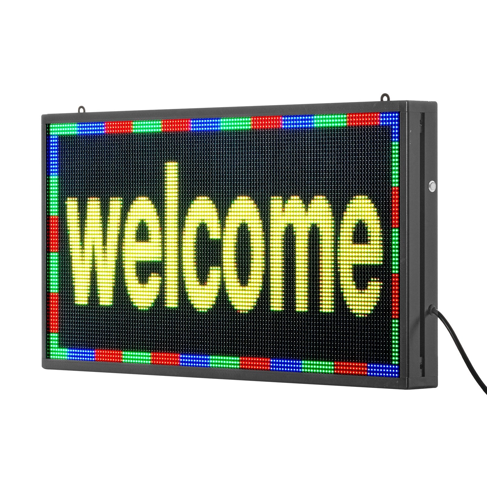 Customizable P5 LED Sign - Vibrant Full-Color Scrolling Display, Bluetooth Controlled Message Board for Indoor Advertising, 27x14 in