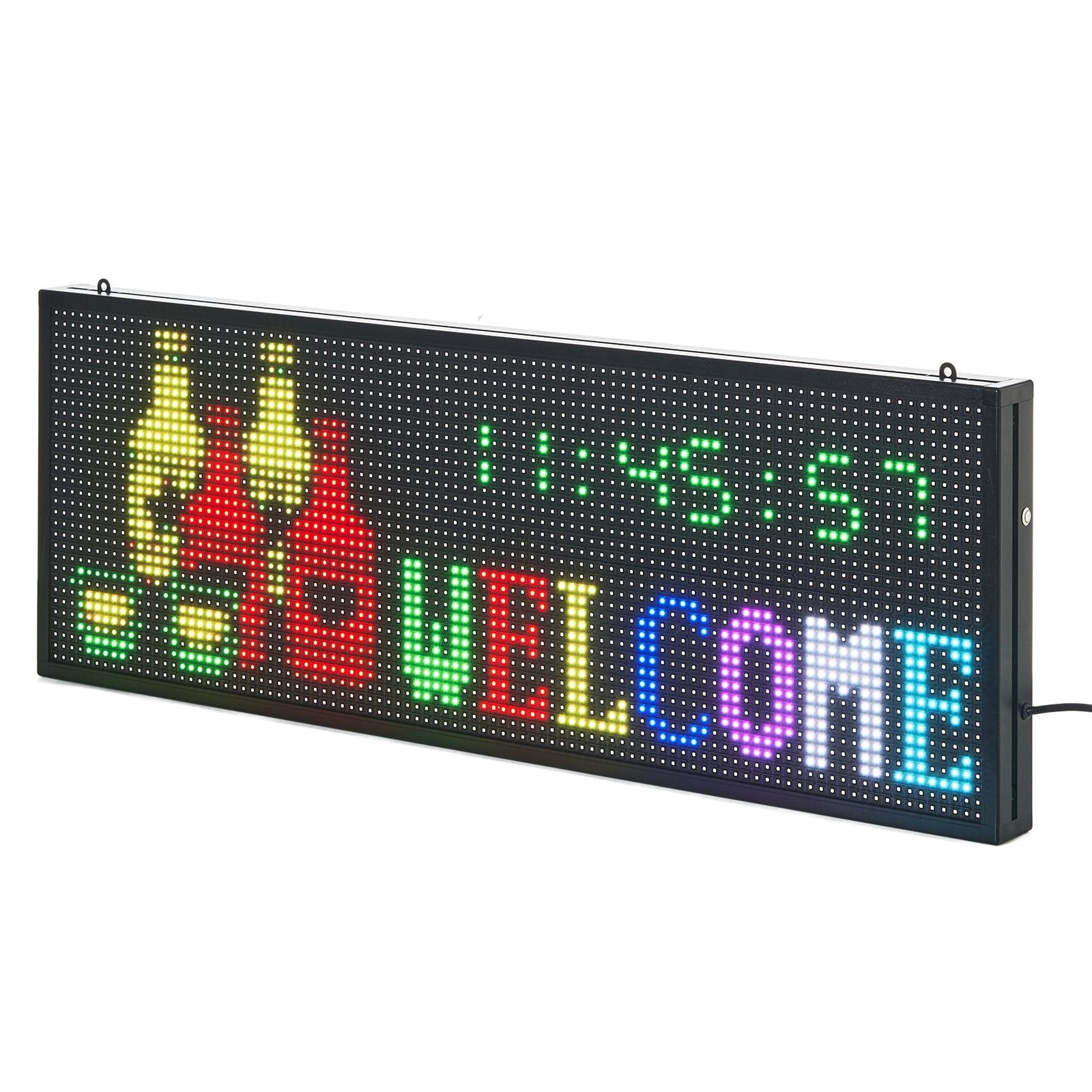 Customizable Full Color LED Display Board - Scrolling Text & GIF Sign, Bluetooth Control, Perfect for Business Advertising, 40x14 Inches