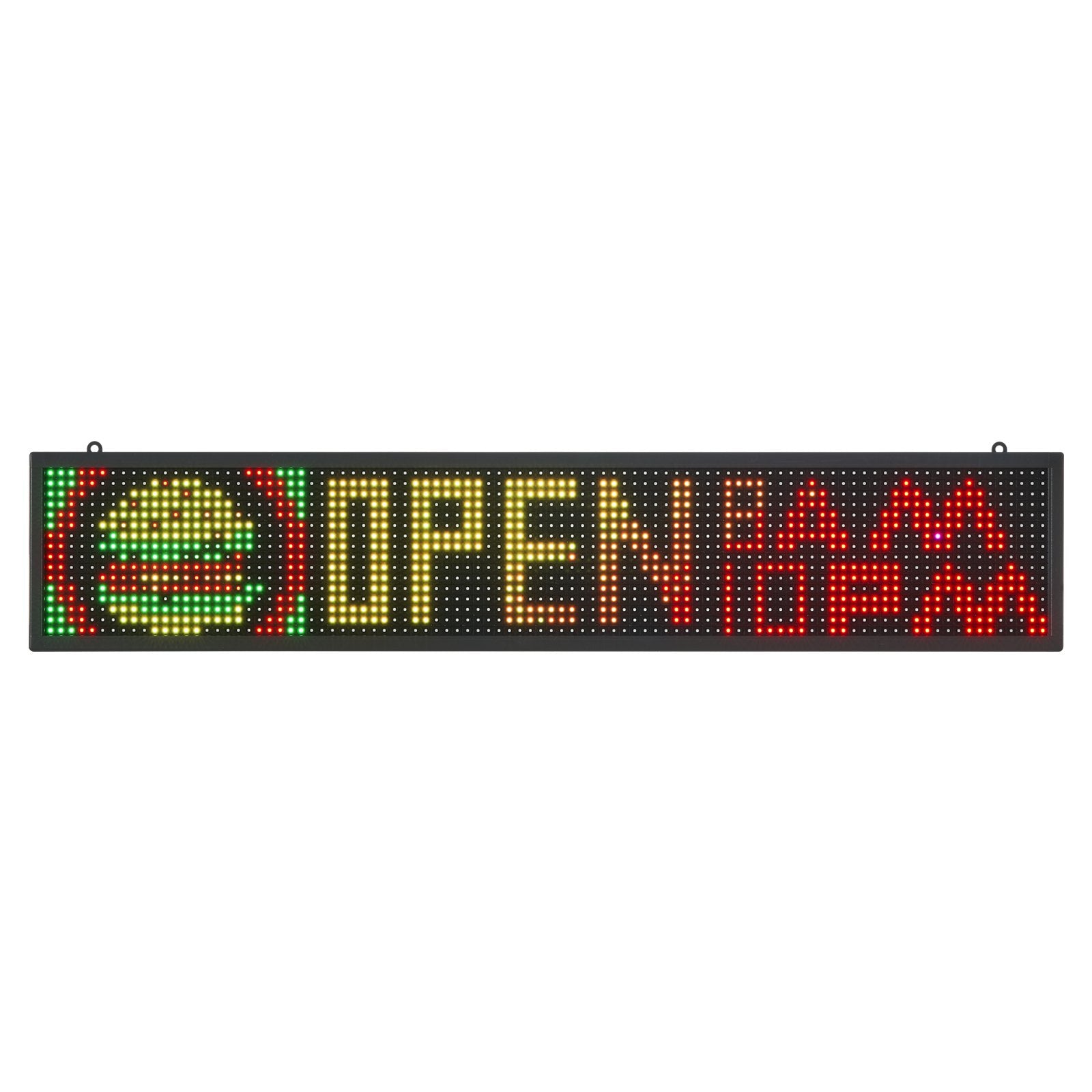 Customizable 40x8" LED Display Board - Full Color Scrolling Panel with Bluetooth App for Storefront Advertising, DIY Text & GIF Messaging