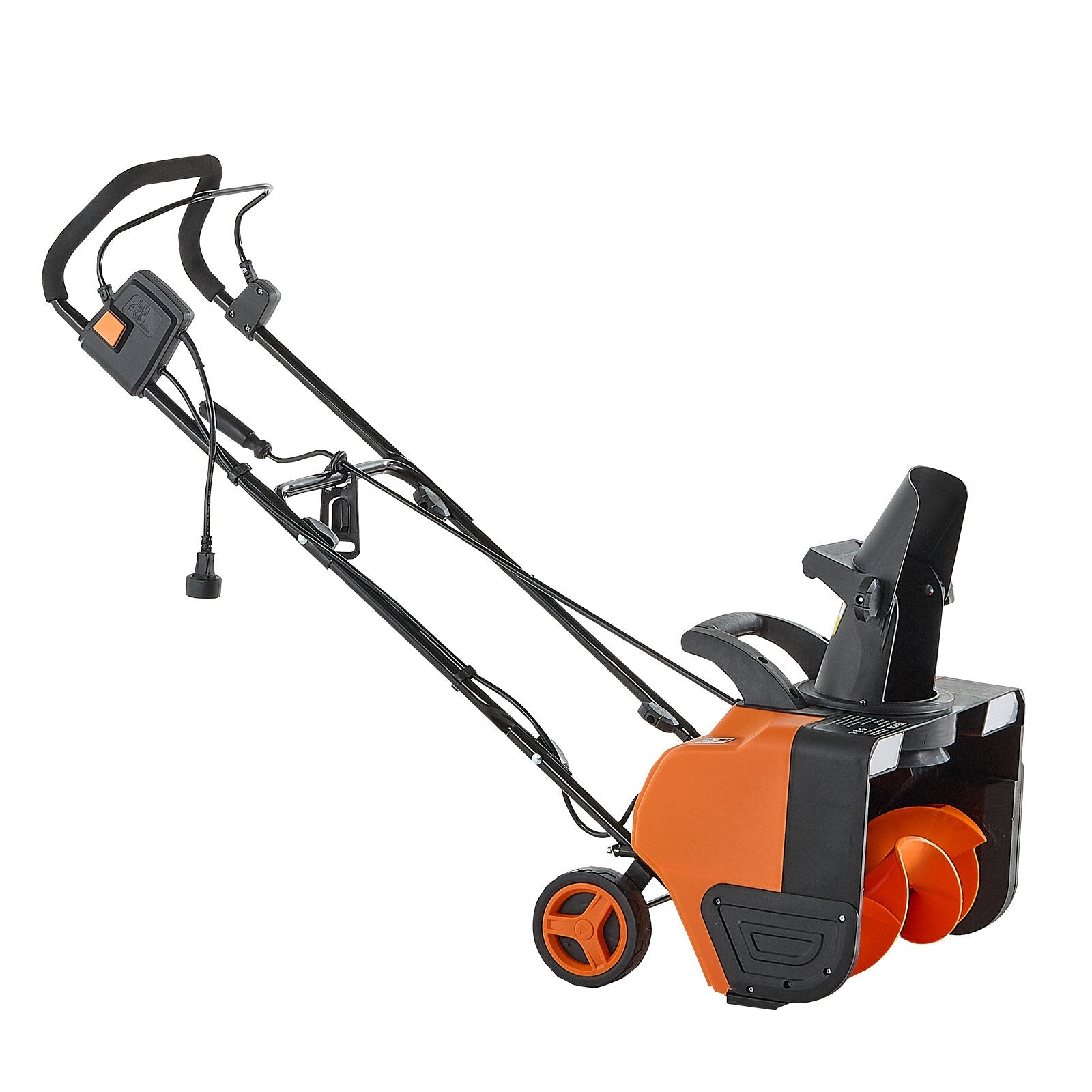 Efficient 20-Inch Electric Snow Blower with 15A Motor, Dual LED Lights, 180° Rotating Chute for Driveway and Sidewalk Snow Removal