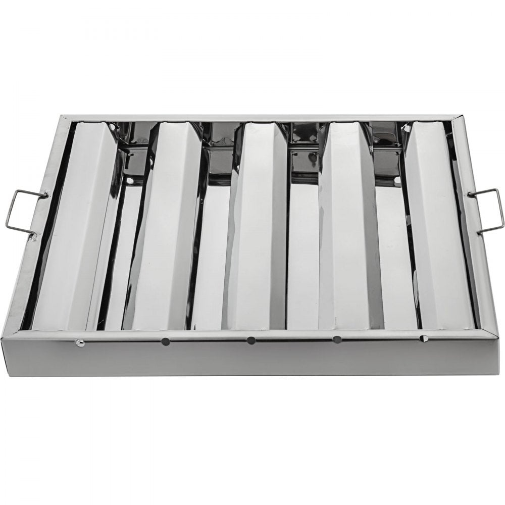VEVOR Pack of 6 Hood Filters 19.5W x 19.5H Inch, 430 Stainless Steel 4 Grooves Commercial Hood Filters, Range Hood Filter for Grease Rated Commercial Kitchen Exhaust Hoods