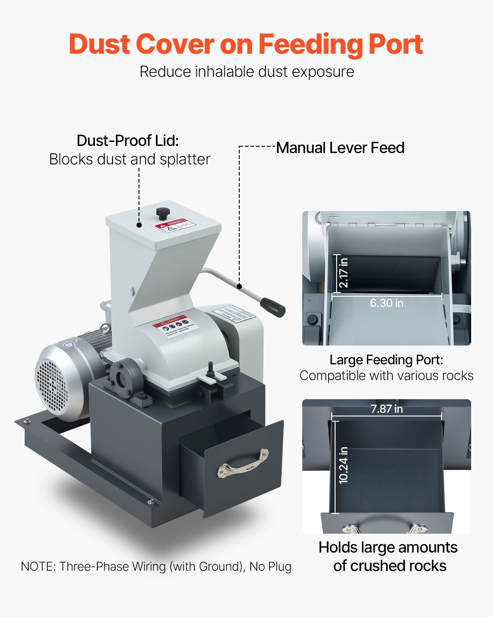 High-Efficiency 2.5KW 220V Hammer Crusher for Rock, Stone & Glass | Coal Crusher with 100-200 kg/h Capacity | Durable Steel Build & Multiple Sieve Screens