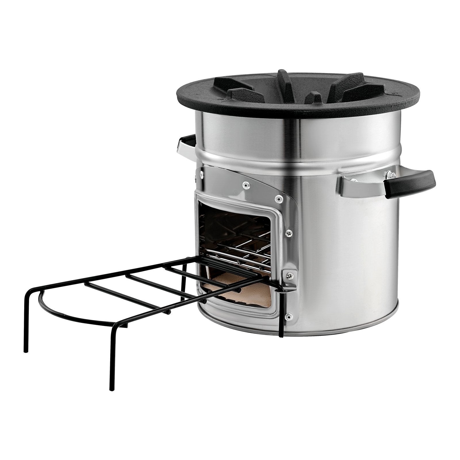Portable Stainless Steel Rocket Stove for Camping - Wood Burning with Carry Bag, Perfect for Backpacking, Outdoor & Backyard Cooking with Twigs or Sticks