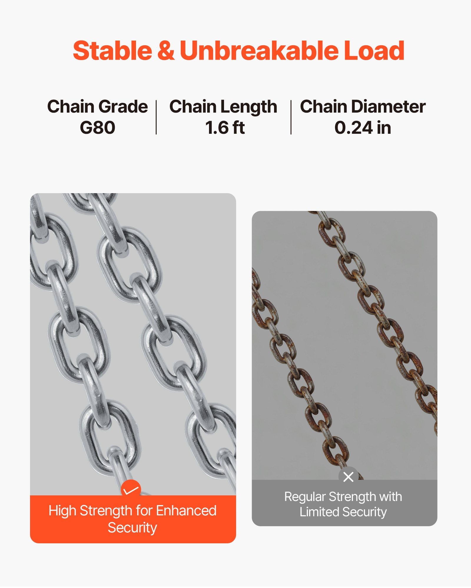 Heavy-Duty G80 Chain Drum Lifter with 2000LBS Capacity, Security Hook, Carbon Steel for Plastic & Metal Drums, Easy Setup & Durable Design