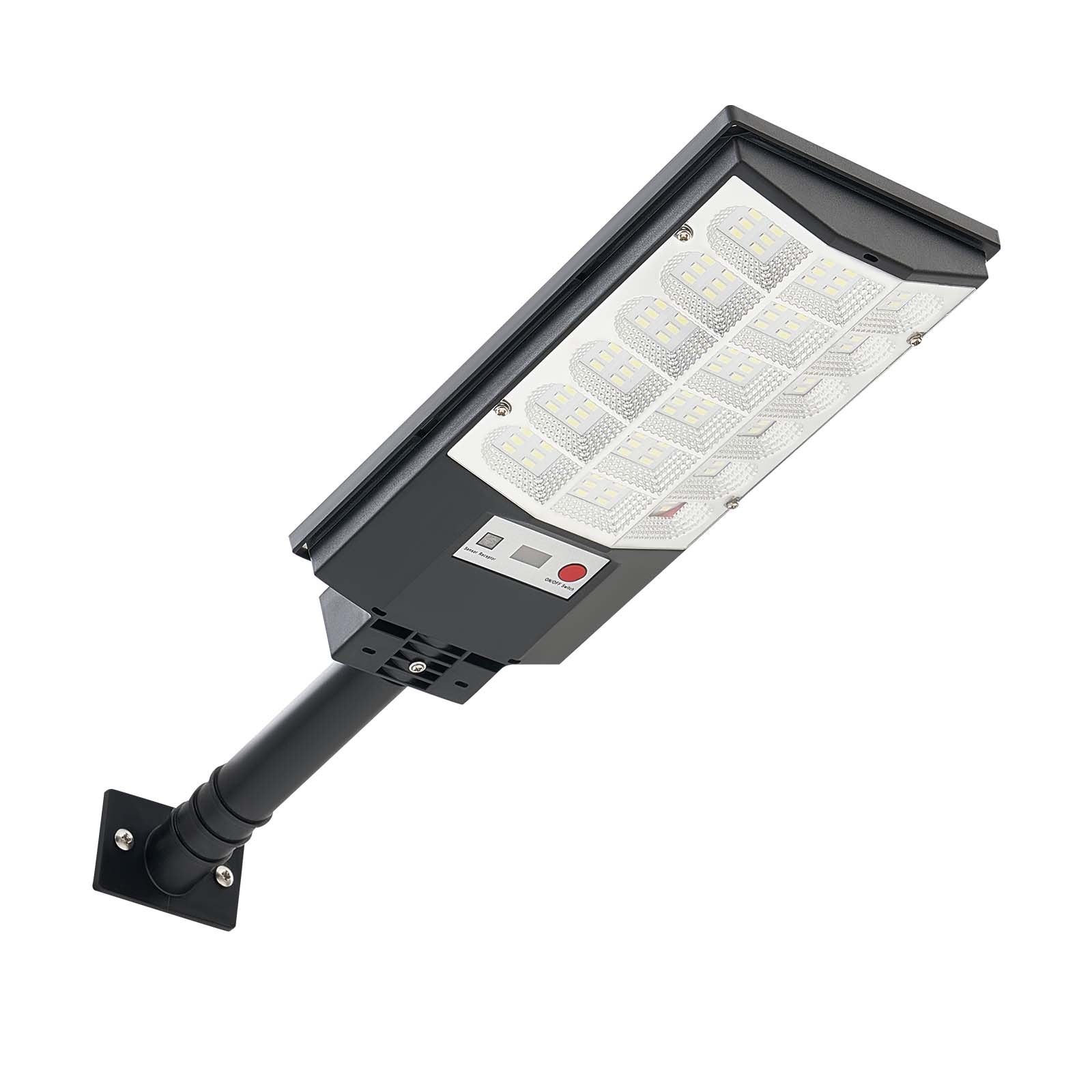 4 Pack 500W Solar Street Lights, 50000LM LED Flood Lamps, Motion Sensor, IP65 Waterproof for Parking Lots, Driveways, Yards, Dusk to Dawn Security Lighting