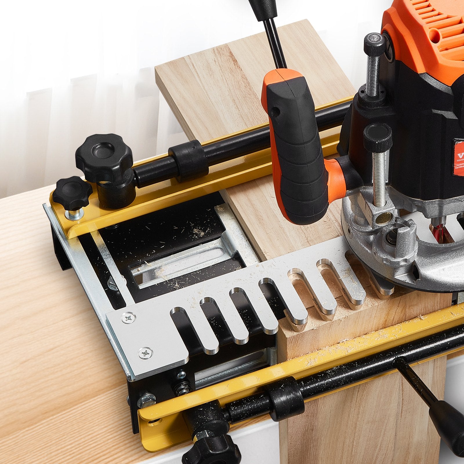 12" Dovetail Jig Set with Router Bits & Templates for Precise Mortise and Tenon Woodworking, Furniture & Cabinet Crafting