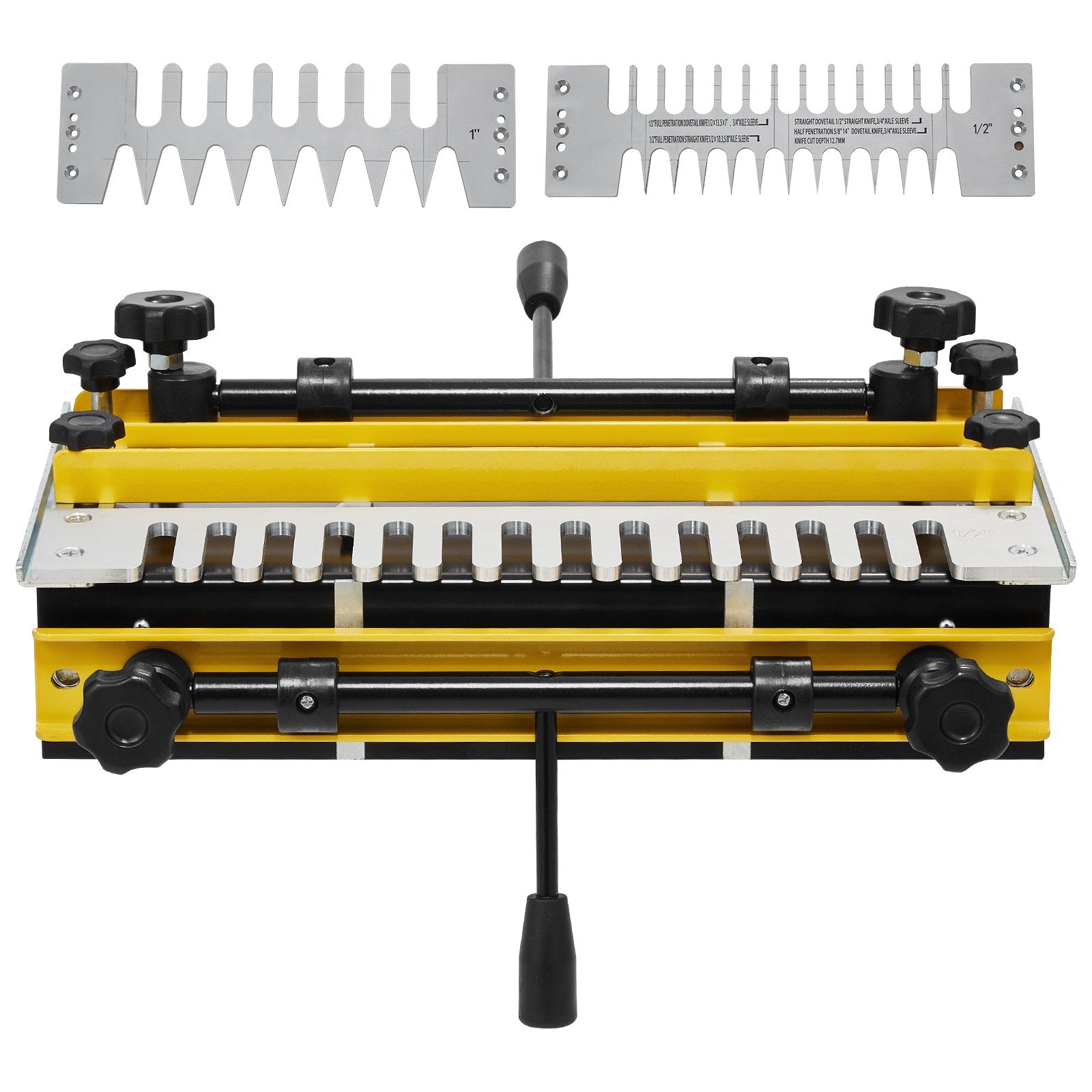 12" Dovetail Jig Set with Router Bits & Templates for Precise Mortise and Tenon Woodworking, Furniture & Cabinet Crafting