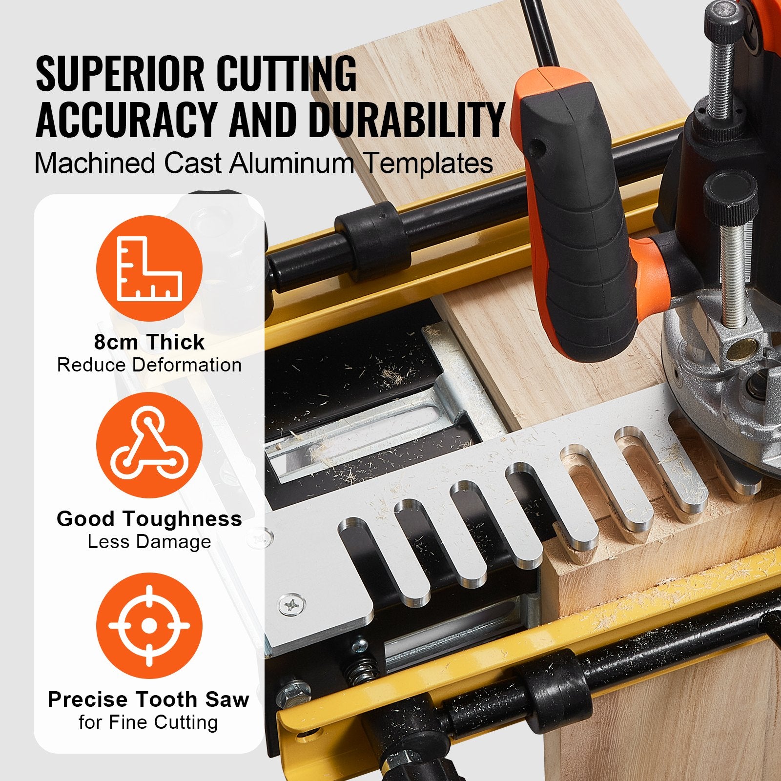 12" Precision Dovetail Jig with Router Bit & 1/2” Template - Ideal for Mortise & Tenon, Furniture & Wood Cabinet Making Tools
