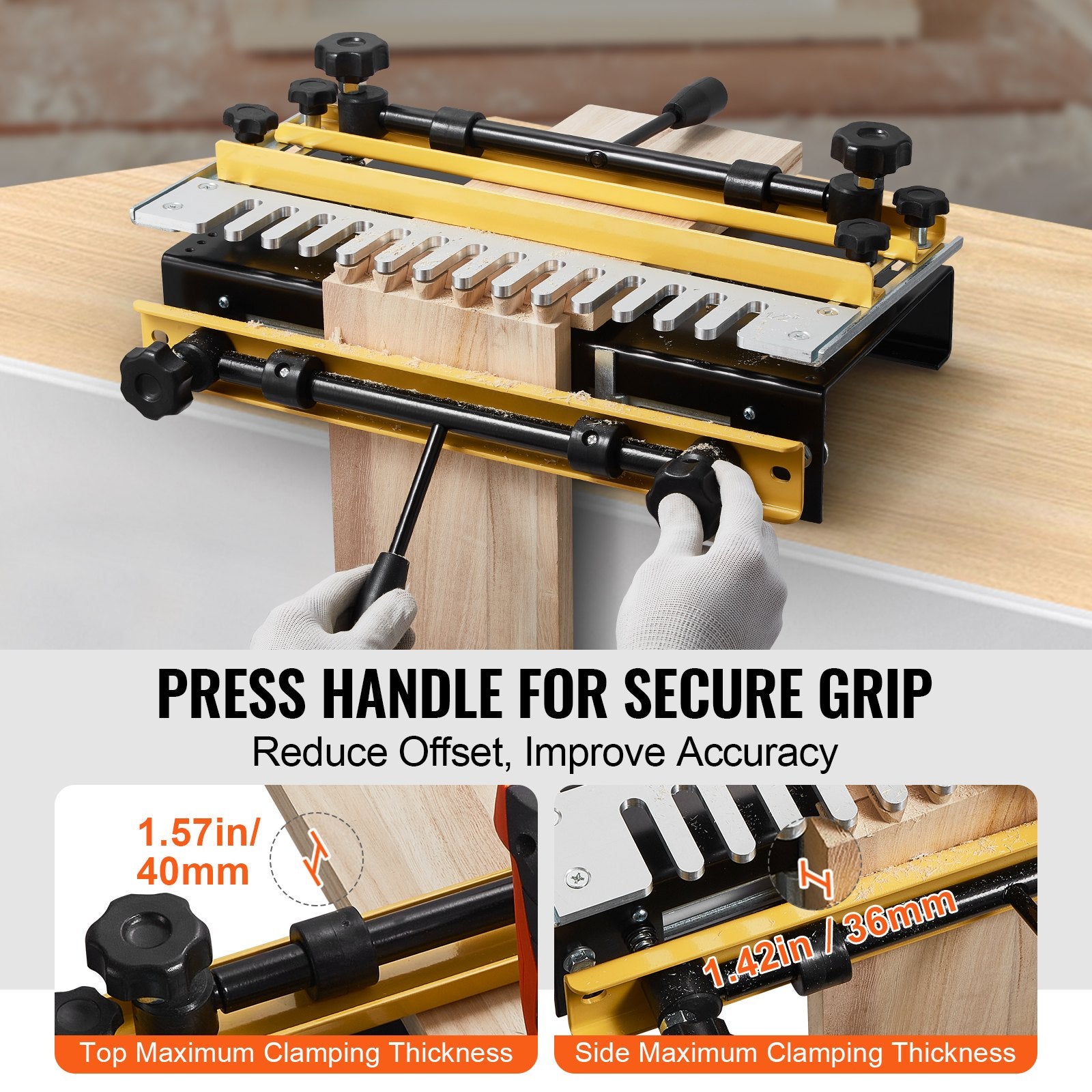 12" Precision Dovetail Jig with Router Bit & 1/2” Template - Ideal for Mortise & Tenon, Furniture & Wood Cabinet Making Tools