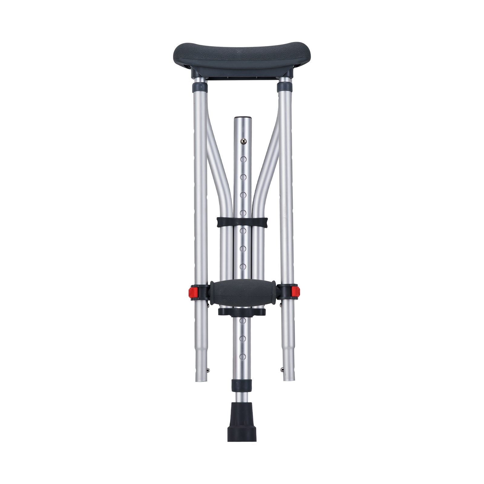 Lightweight Adjustable Aluminum Underarm Crutches with Soft Pads for Adults & Teens, Safe Non-Slip Design, Supports 300 lbs, 13 Height Levels