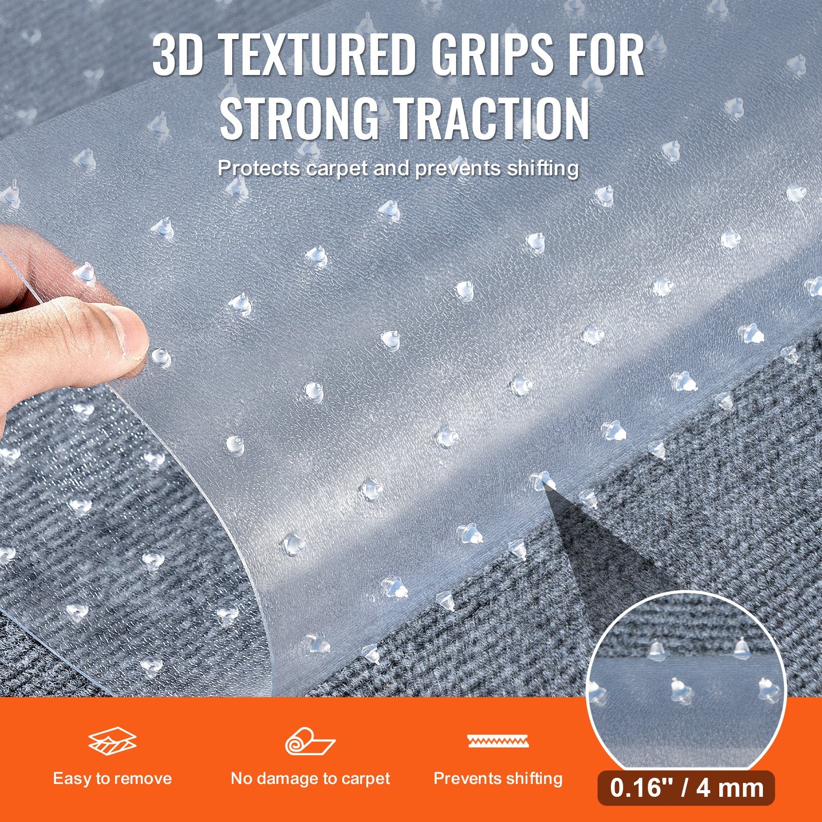 Durable PVC Cat Carpet Protector - 24" x 25', Scratch-Proof, Anti-Slip, Easy Cut, Transparent Mat for Doorways and Floors, 515 sq.ft Coverage