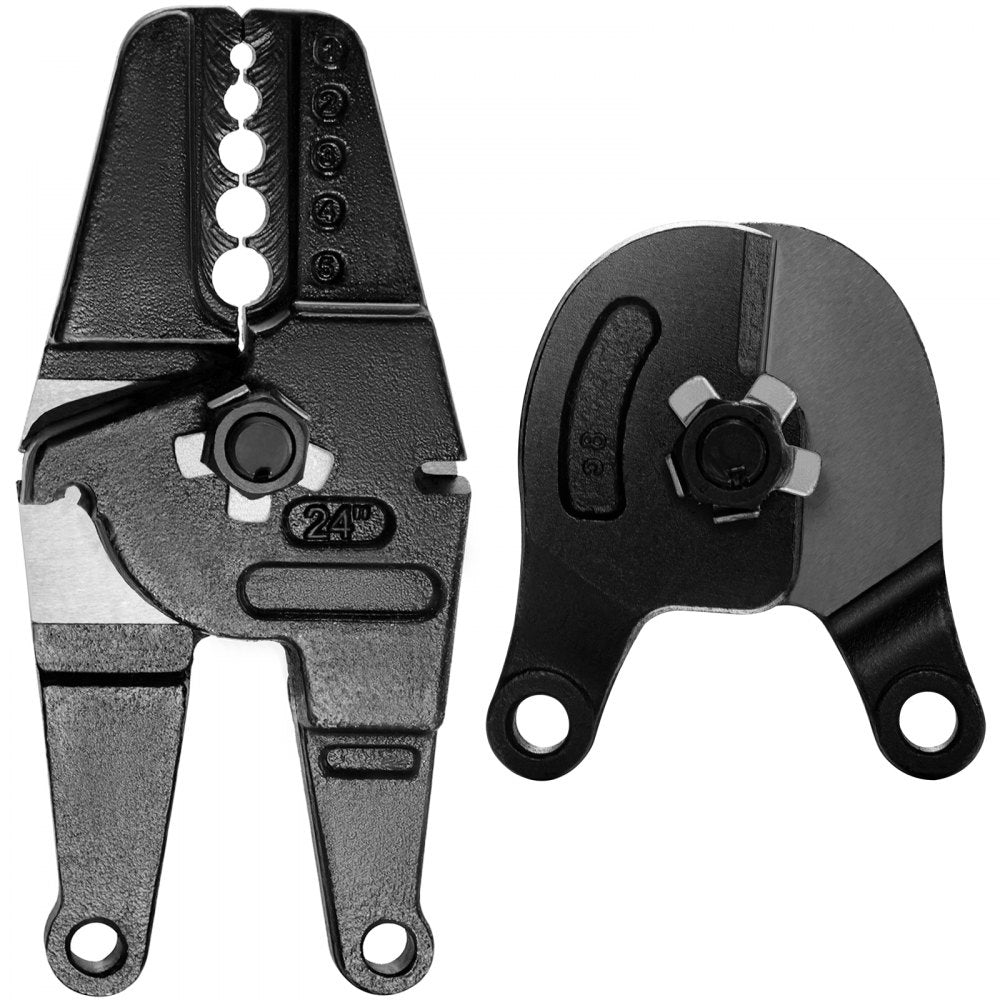 VEVOR Bench Swager Tool 24" Wire Rope Swaging Tool w/Crimper Cable Bolt Cutter Head Bench Crimper 1/16"-3/16" Aluminum/Copper Sleeves Bench Cable Alloy Steel Crimper Swager for1/2" Wire Rope Ferrules