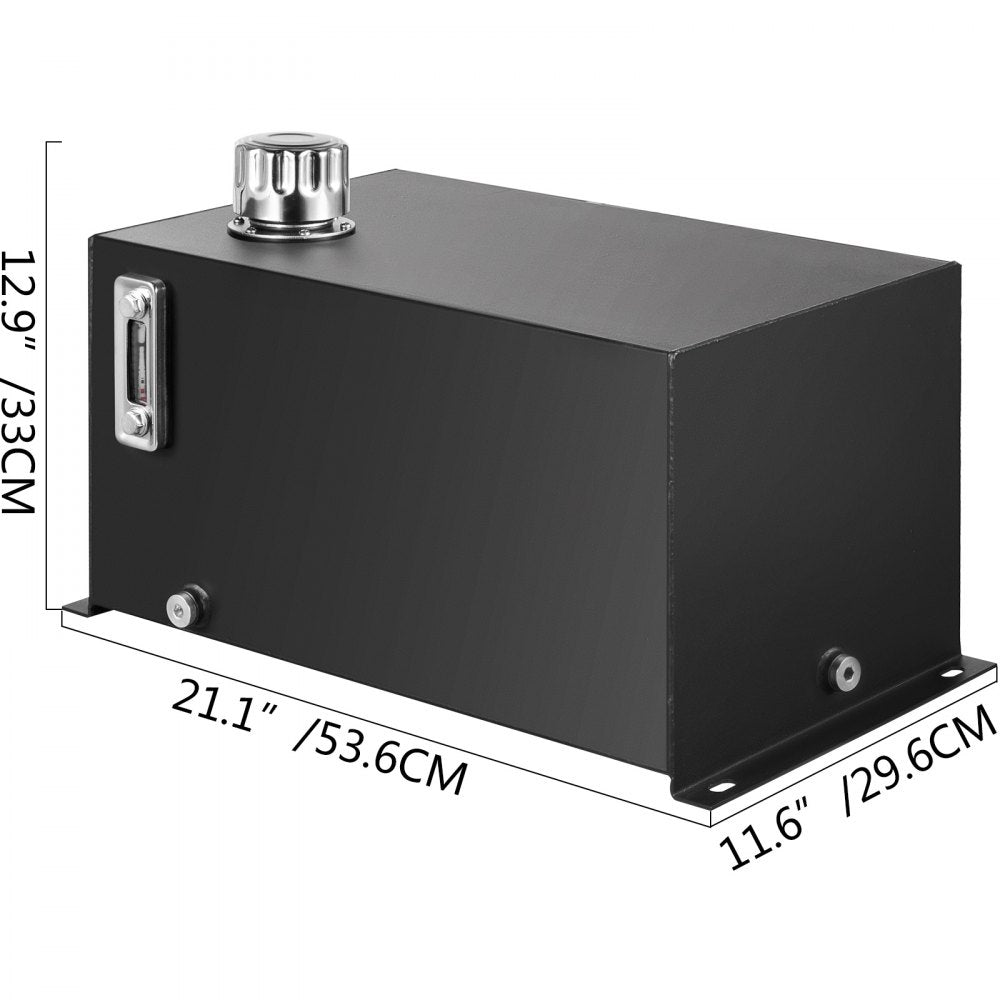 Hydraulic Reservoir Oil Tank Fuel Tank 10 Gal Steel with Filter & Temp Gauge