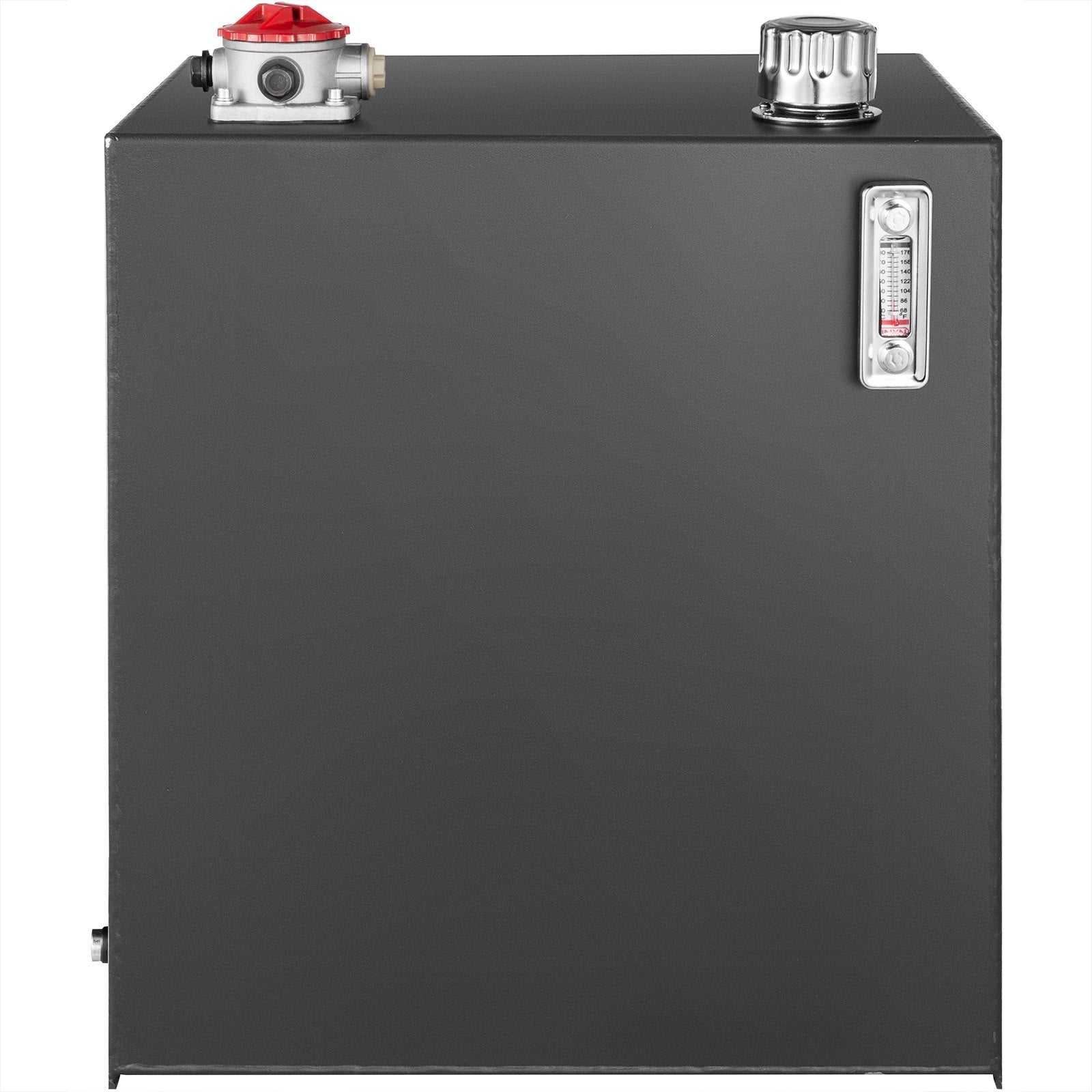 Heavy Duty 25Gal Hydraulic Oil & Fuel Tank Reservoir - Steel Construction with Strainer, Gauge, and Breather Cap for Tractors & Trucks