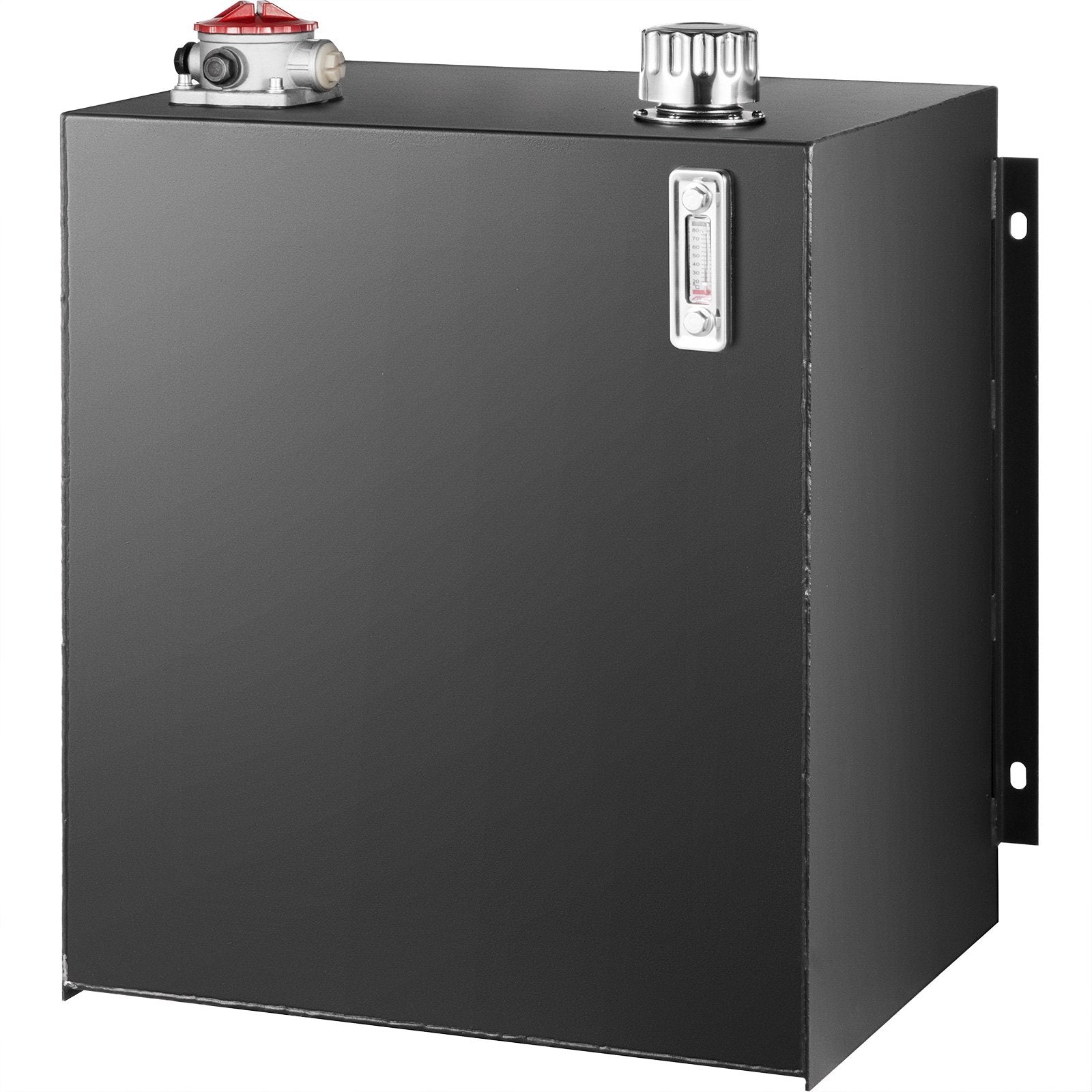 Heavy Duty 25Gal Hydraulic Oil & Fuel Tank Reservoir - Steel Construction with Strainer, Gauge, and Breather Cap for Tractors & Trucks