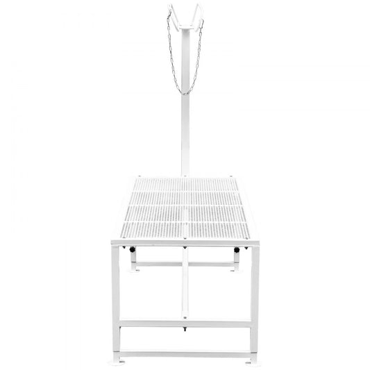 Heavy-Duty Livestock Trimming Stand with Straight Head Piece, 51x23 inches for Goats, Sheep, and More