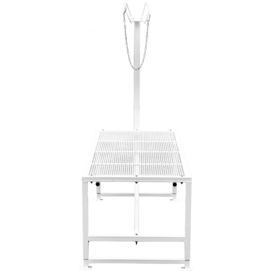 Heavy-Duty Livestock Trimming Stand with Straight Head Piece, 51x23 inches for Goats, Sheep, and More