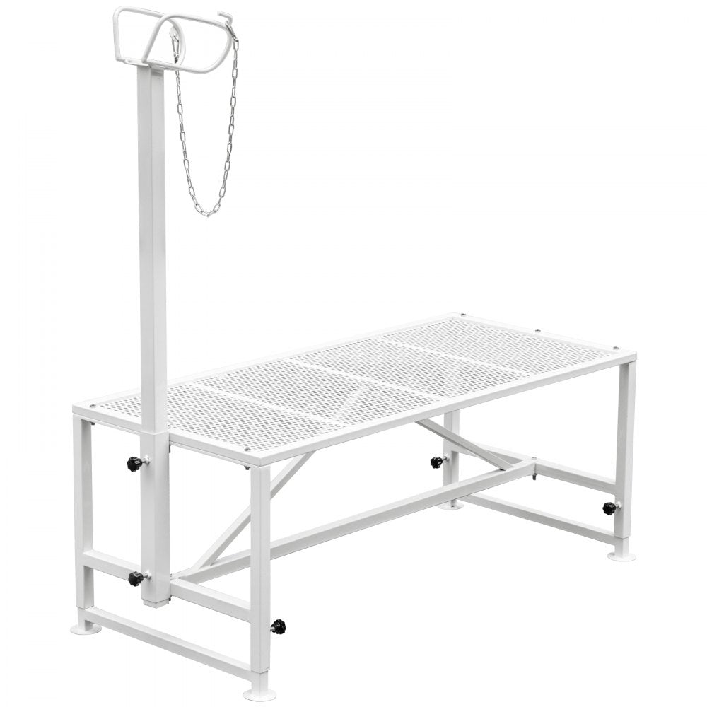 Heavy-Duty Livestock Trimming Stand with Straight Head Piece, 51x23 inches for Goats, Sheep, and More