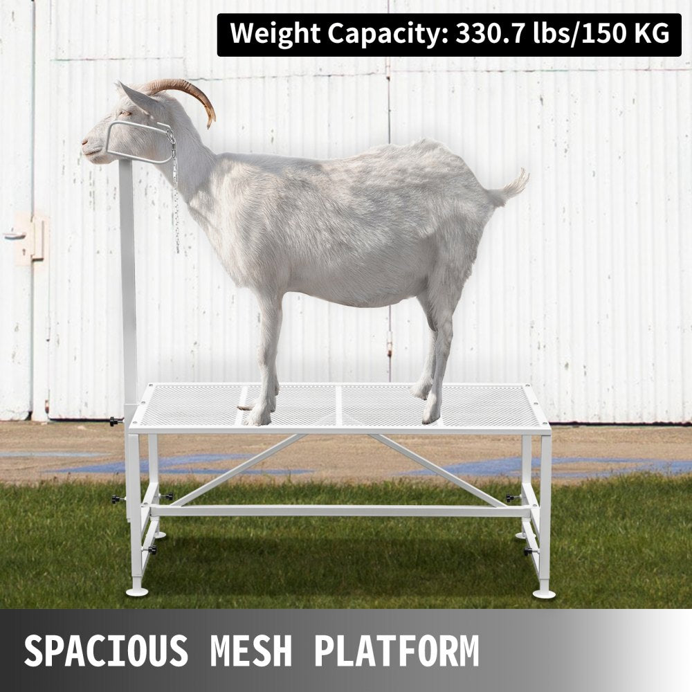 Heavy-Duty Livestock Trimming Stand with Straight Head Piece, 51x23 inches for Goats, Sheep, and More