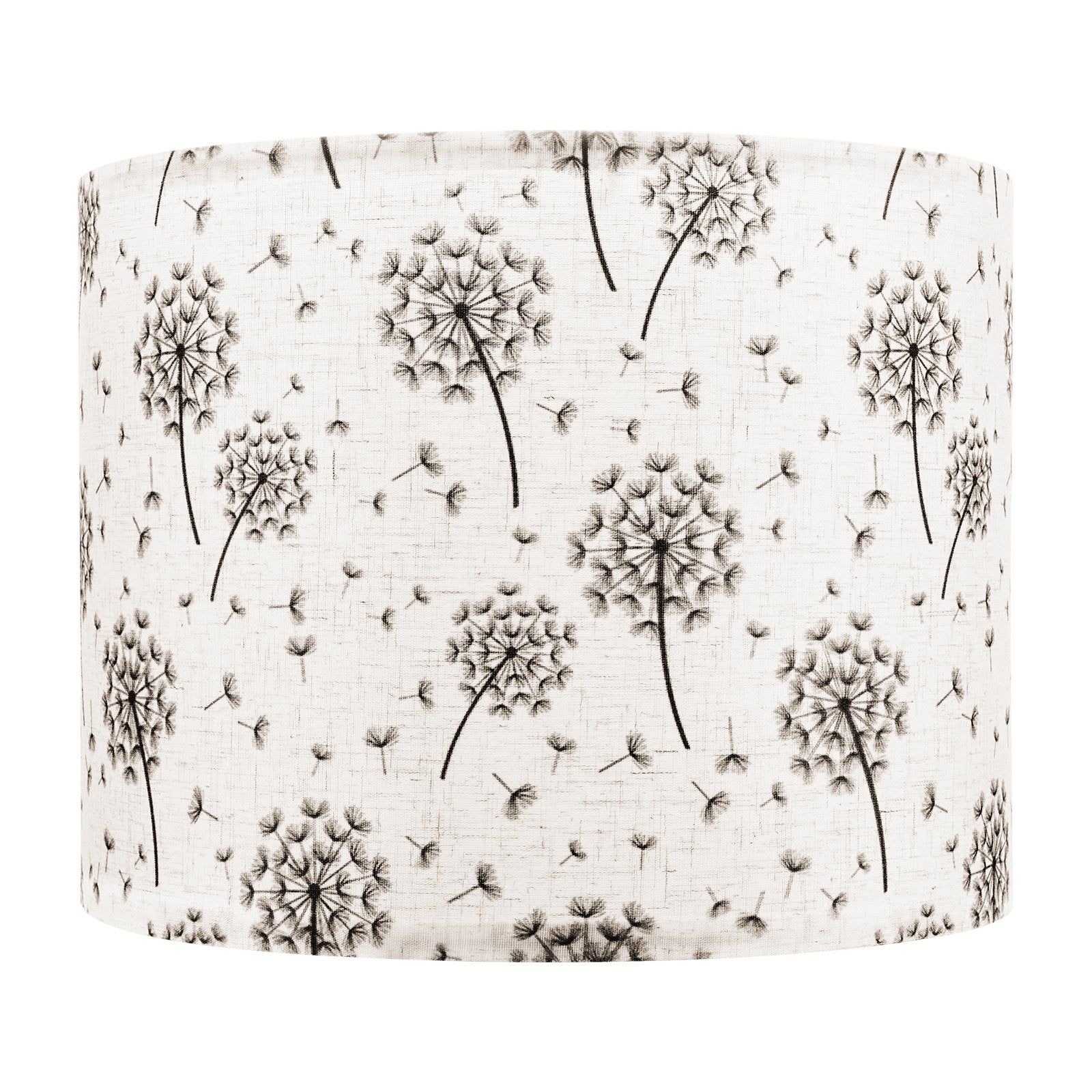 Set of 2 Drum Lamp Shades, 13"x13"x10" Medium Linen Shades for Table & Floor Lamps, Light Dandelion Pattern, Easy Assembly, Durable & Elegant Design